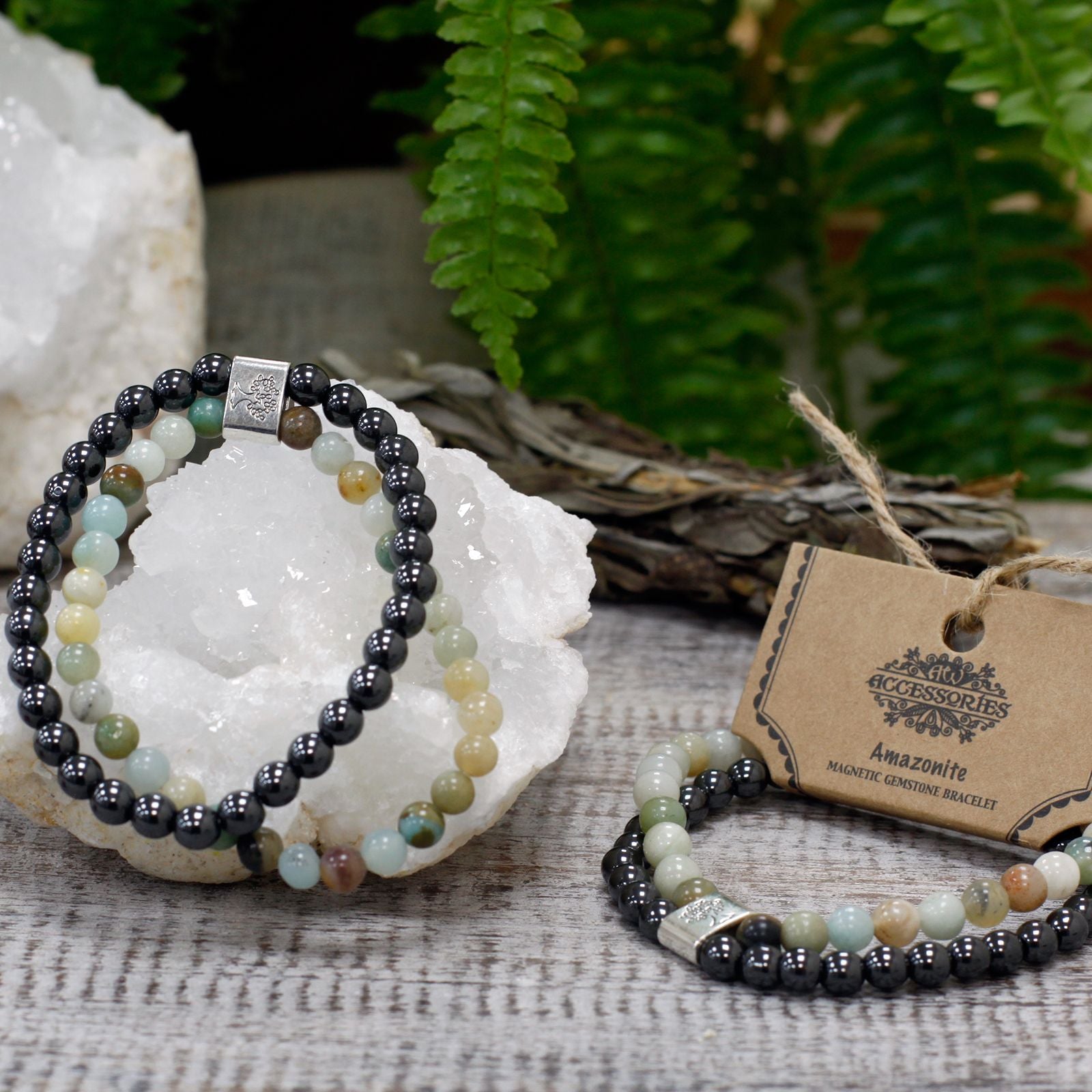 Magnetic Bracelet in Natural Stones – Amazonite