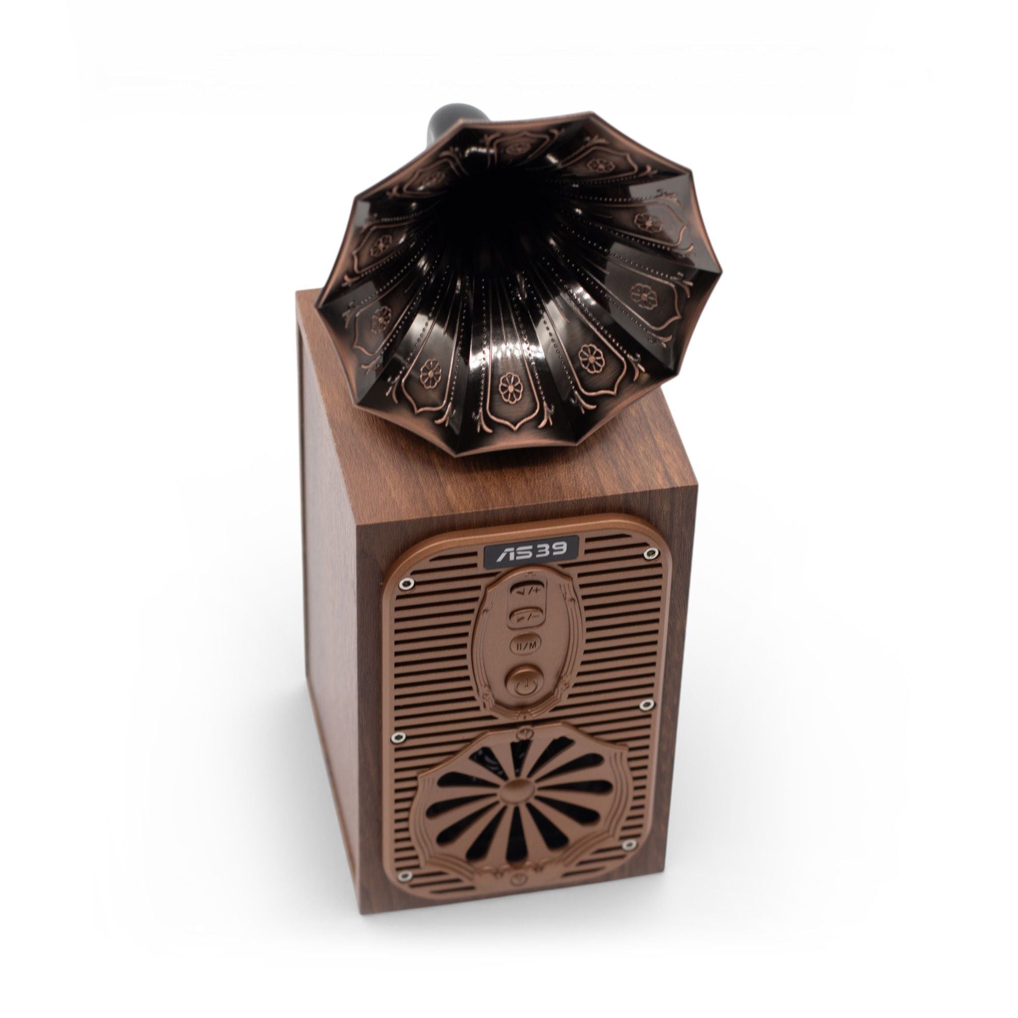 Coluna de Som Gramofone Retro Alto Bluetooth