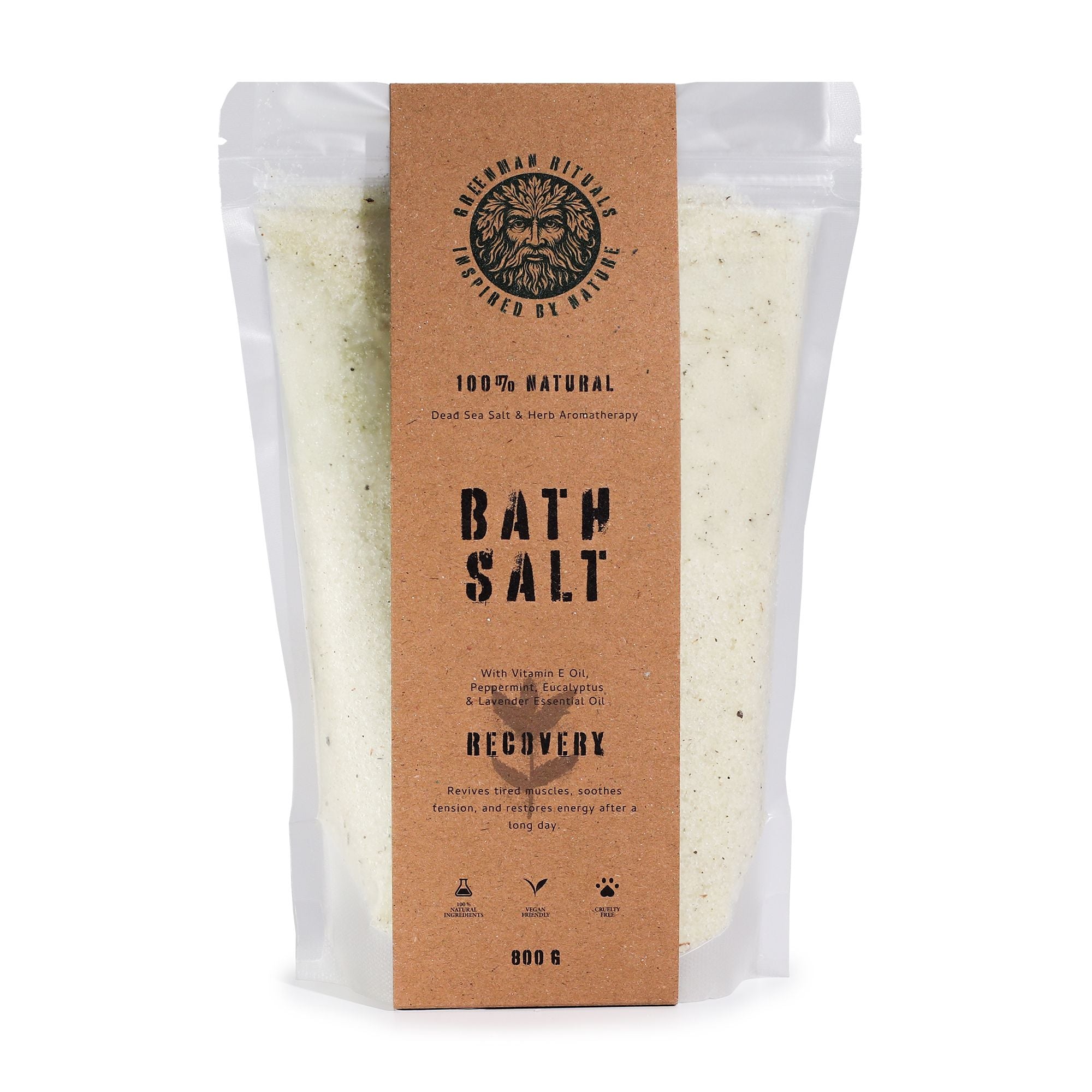 Greenman Rituals Sais de Banho de Epsom com Aromaterapia de Mentol - Recuperação
