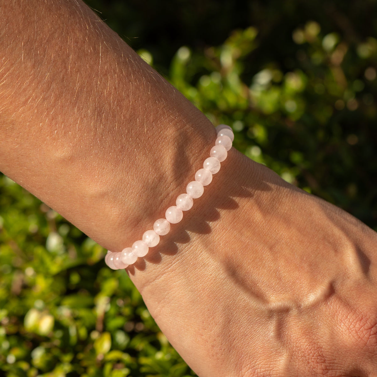 Pulseira de Poder Pequena (17cm x 6mm) - Quartzo Rosa