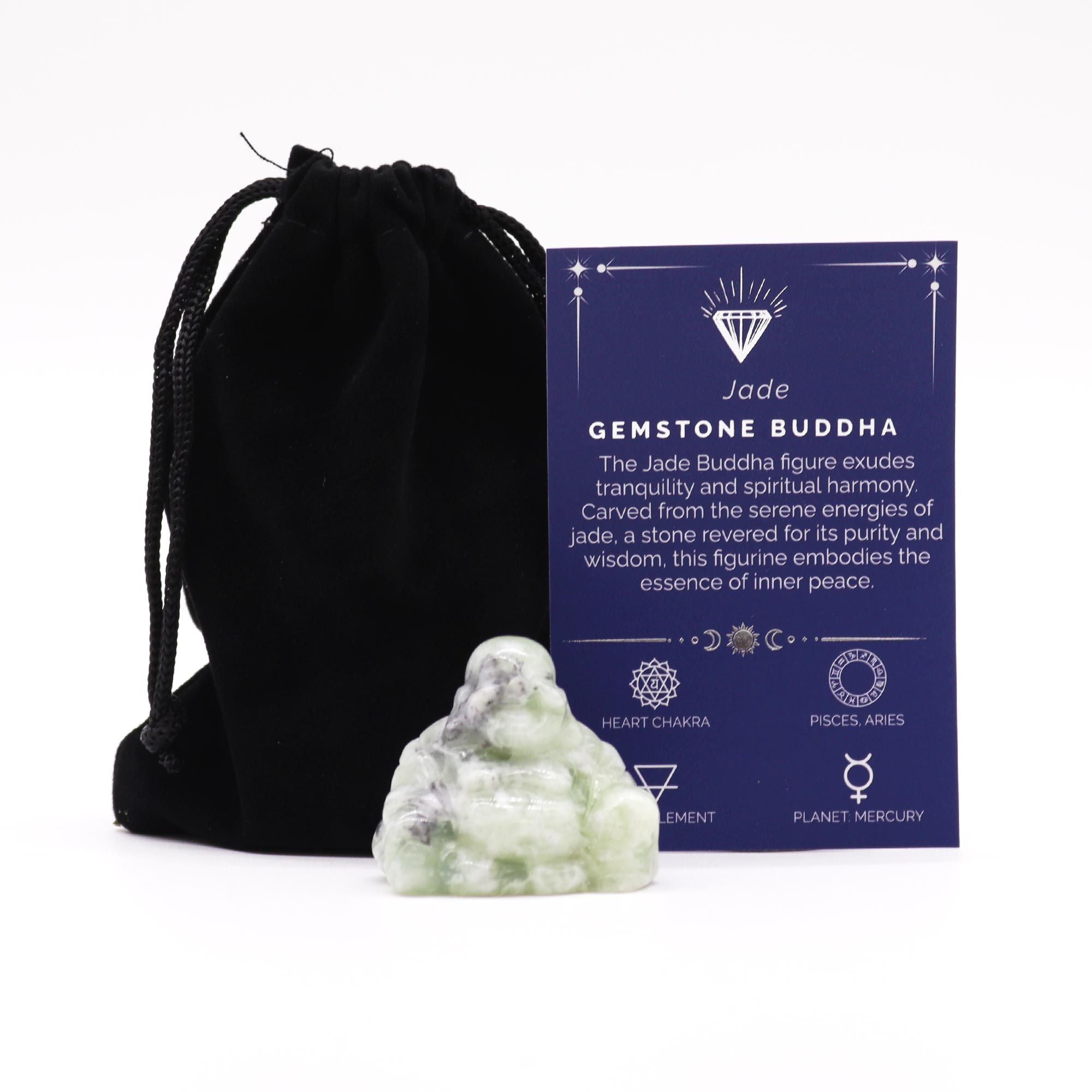 Buda Pequeno em Pedra Natural Jade (35x40x23mm)