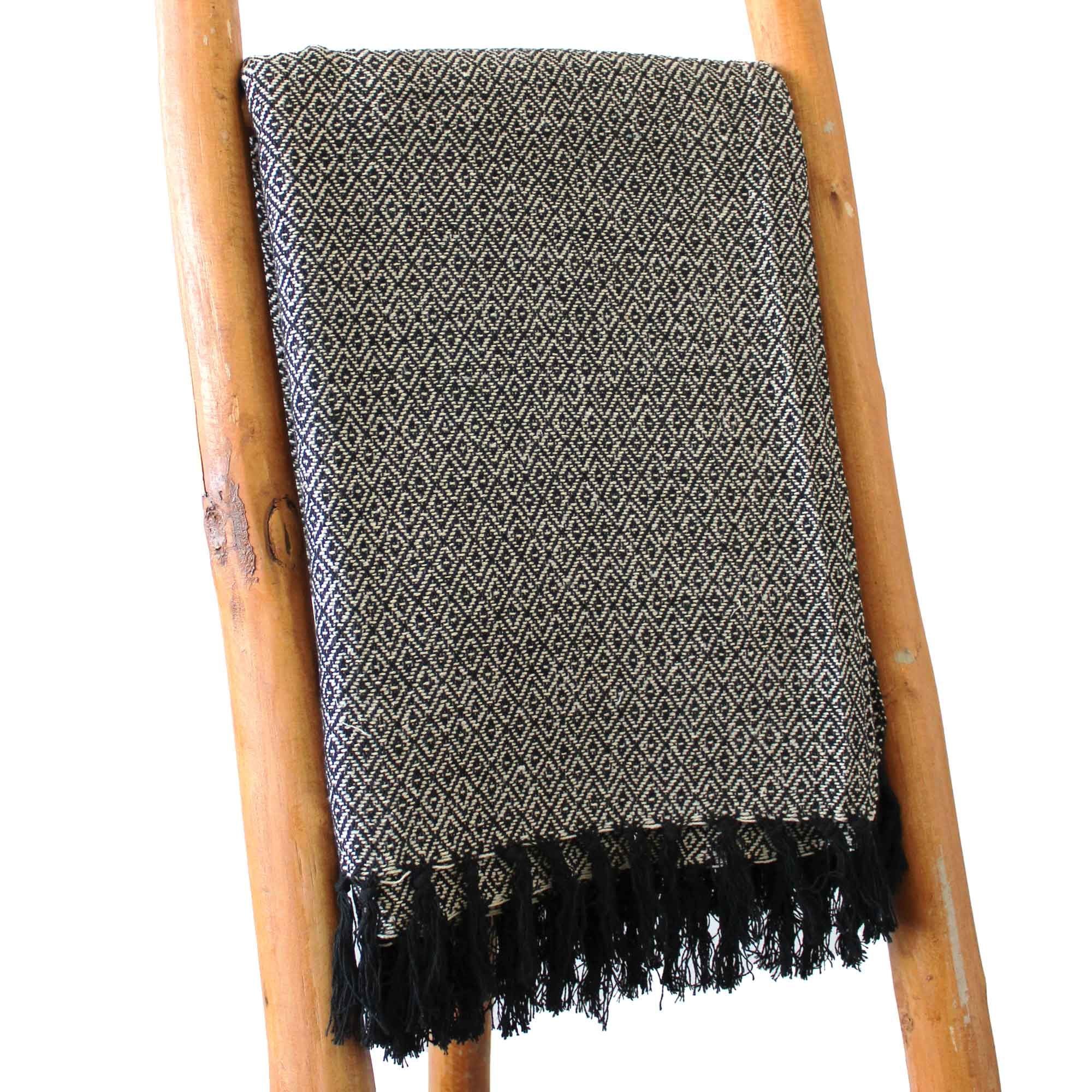 Manta Boho Conforto Carvão