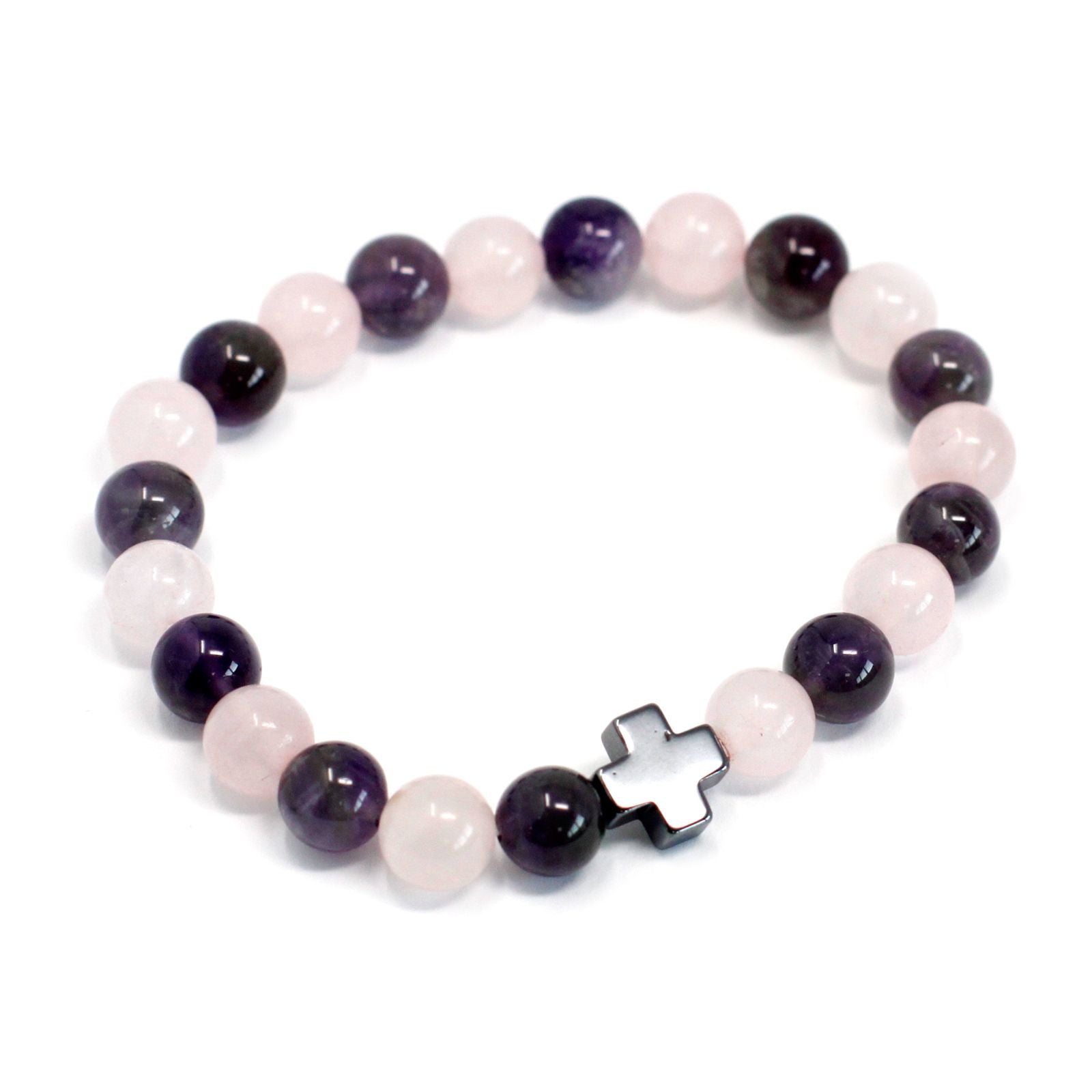 Set of 2 Natural Stone Bracelets - Love