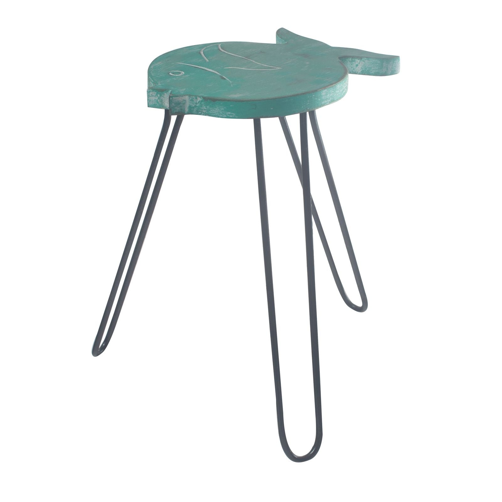Mesa em Madeira de Albasia Turquesa
