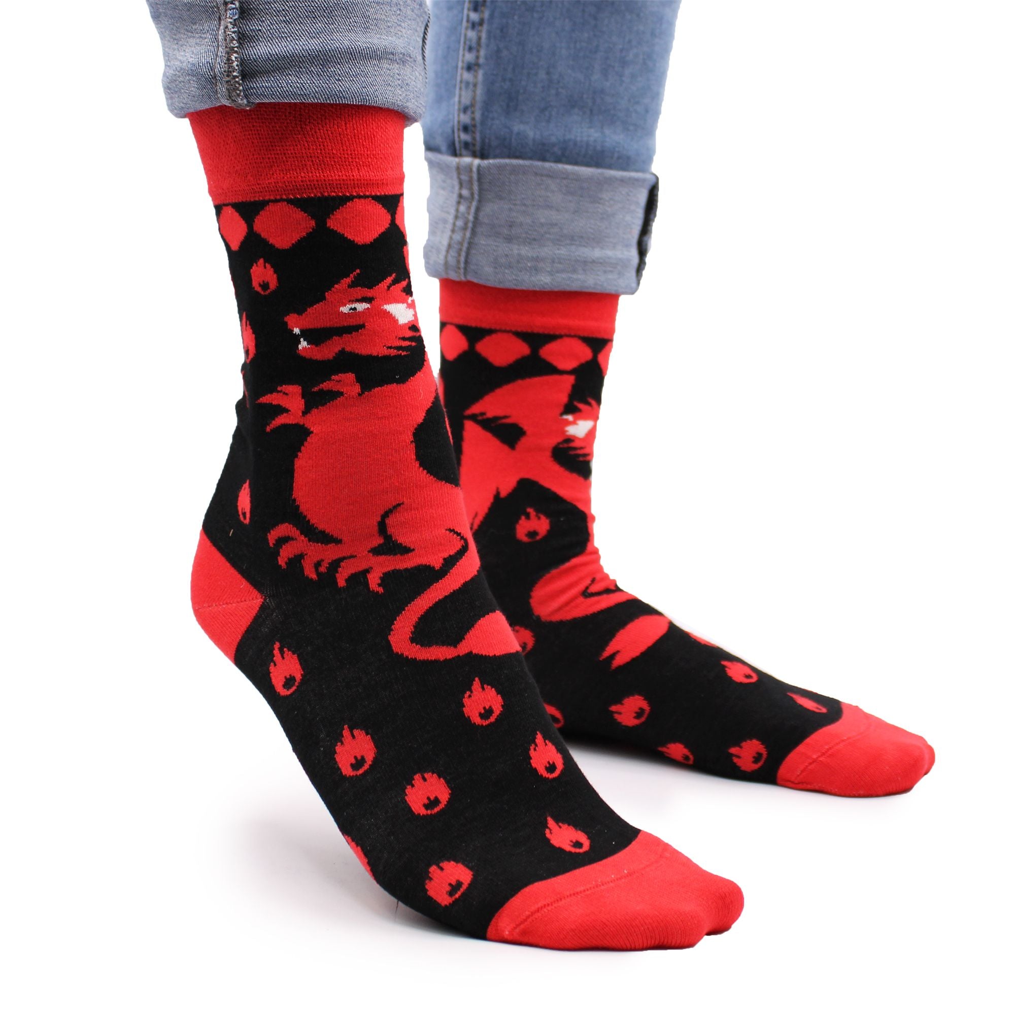 Meias de bambu Hop Hare S/M - Dragão Vermelho