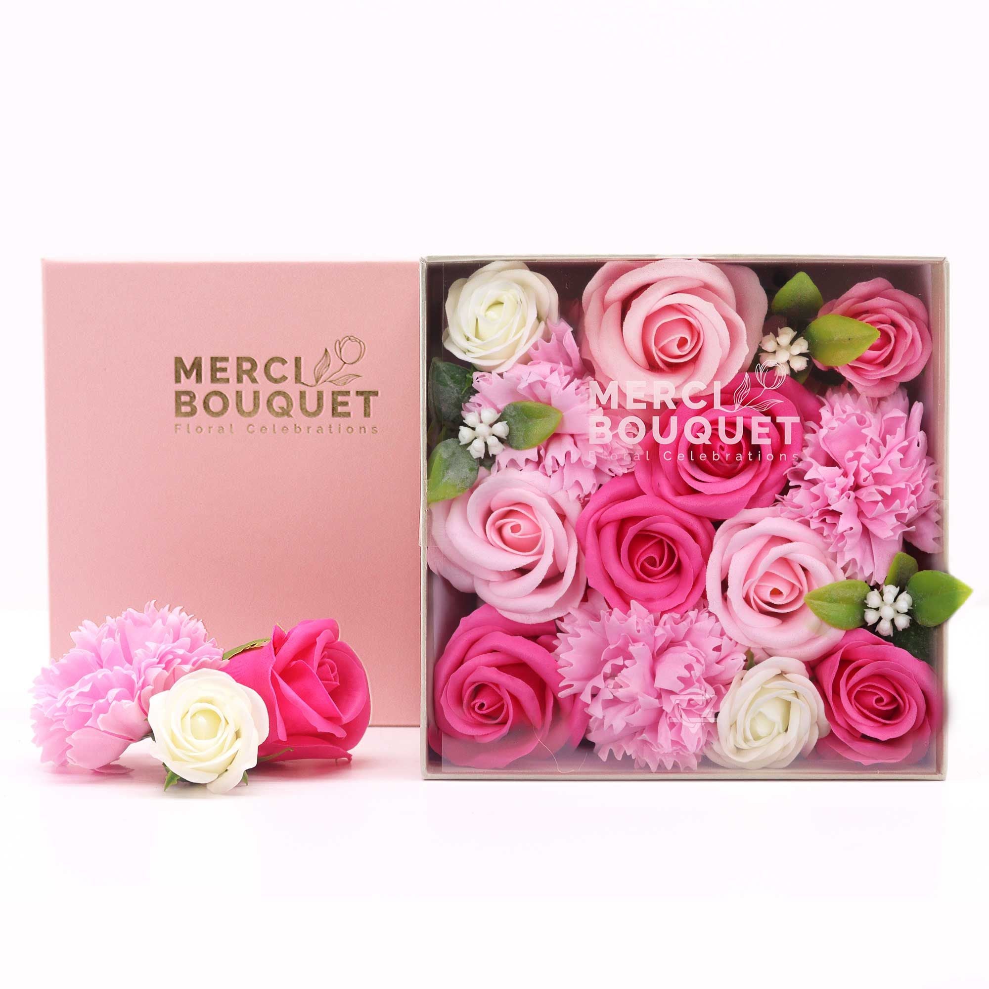Caixa Quadrada - Bênçãos de Bebé - Rosa