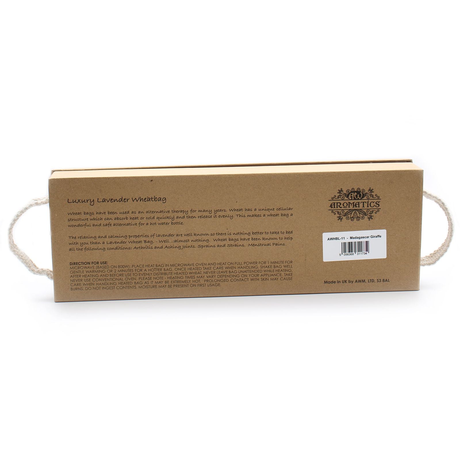Bolsa de Trigo de Lavanda Premium em Caixa de Presente – Girafa de Madagáscar