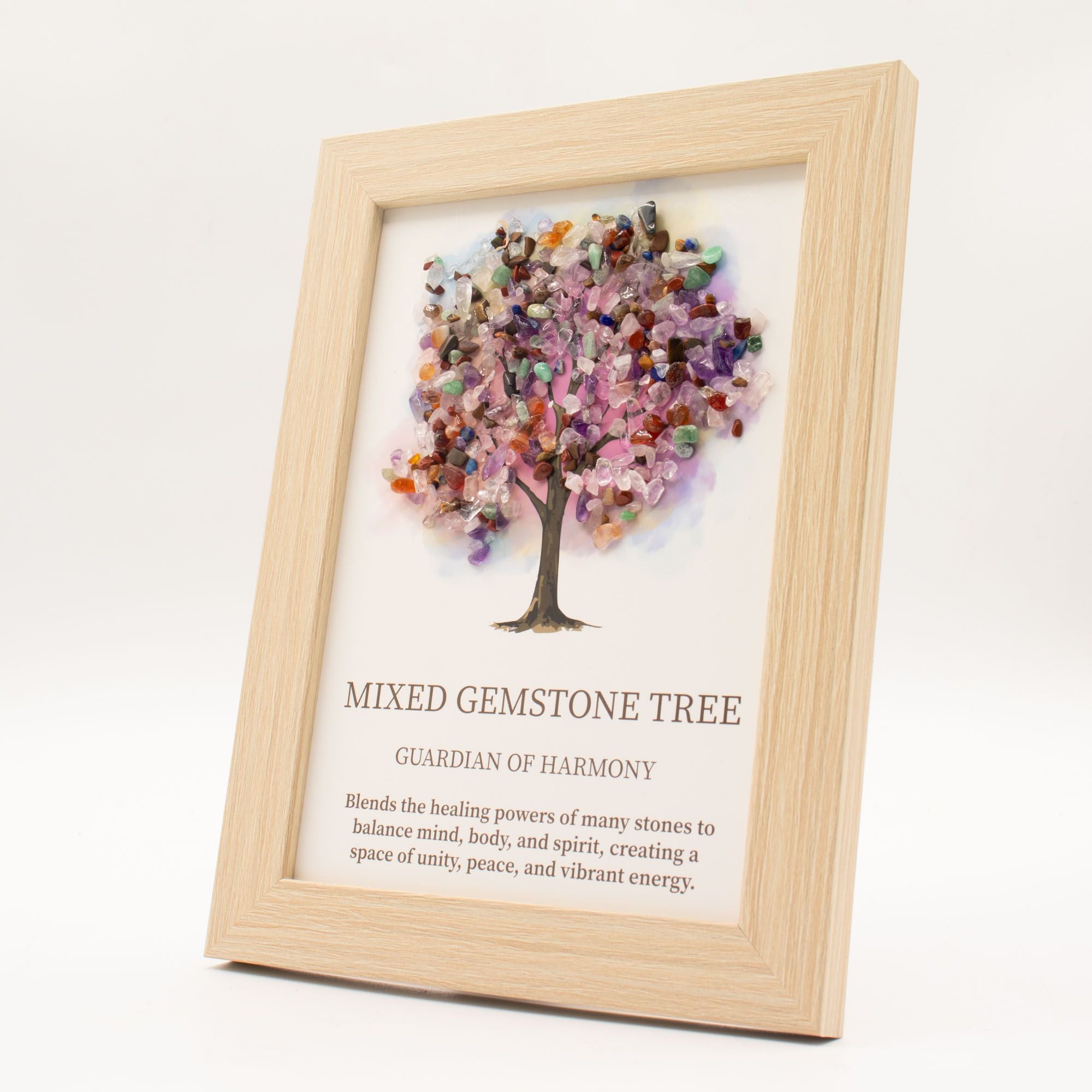 Quadro com Pedras Naturais Árvore da Vida Multicolor