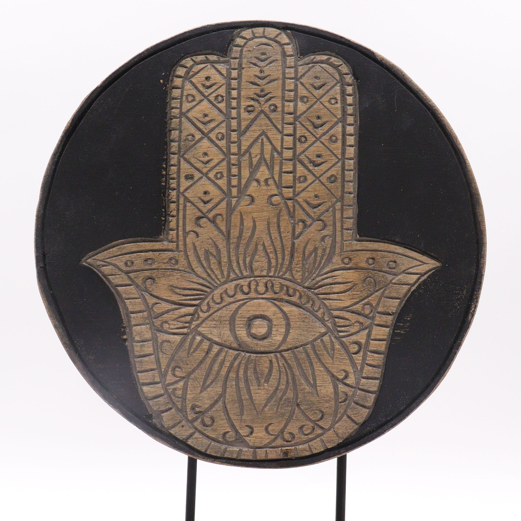 Conjunto Feng Shui Buda Hamsa Cinzento
