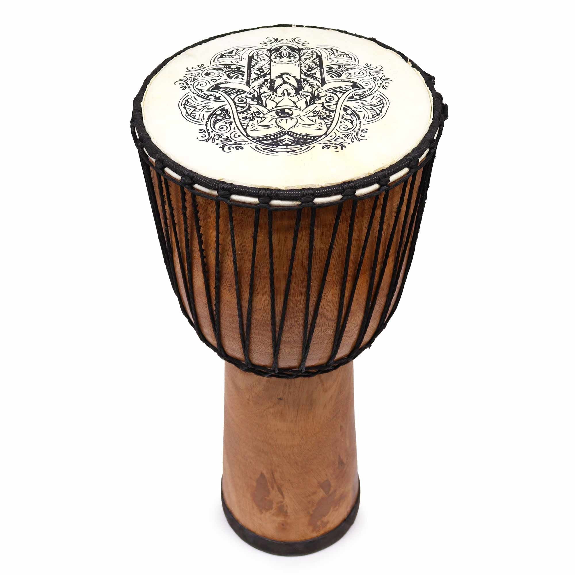 Tambor Djembé Artesanal com Pele Larga - 50 cm