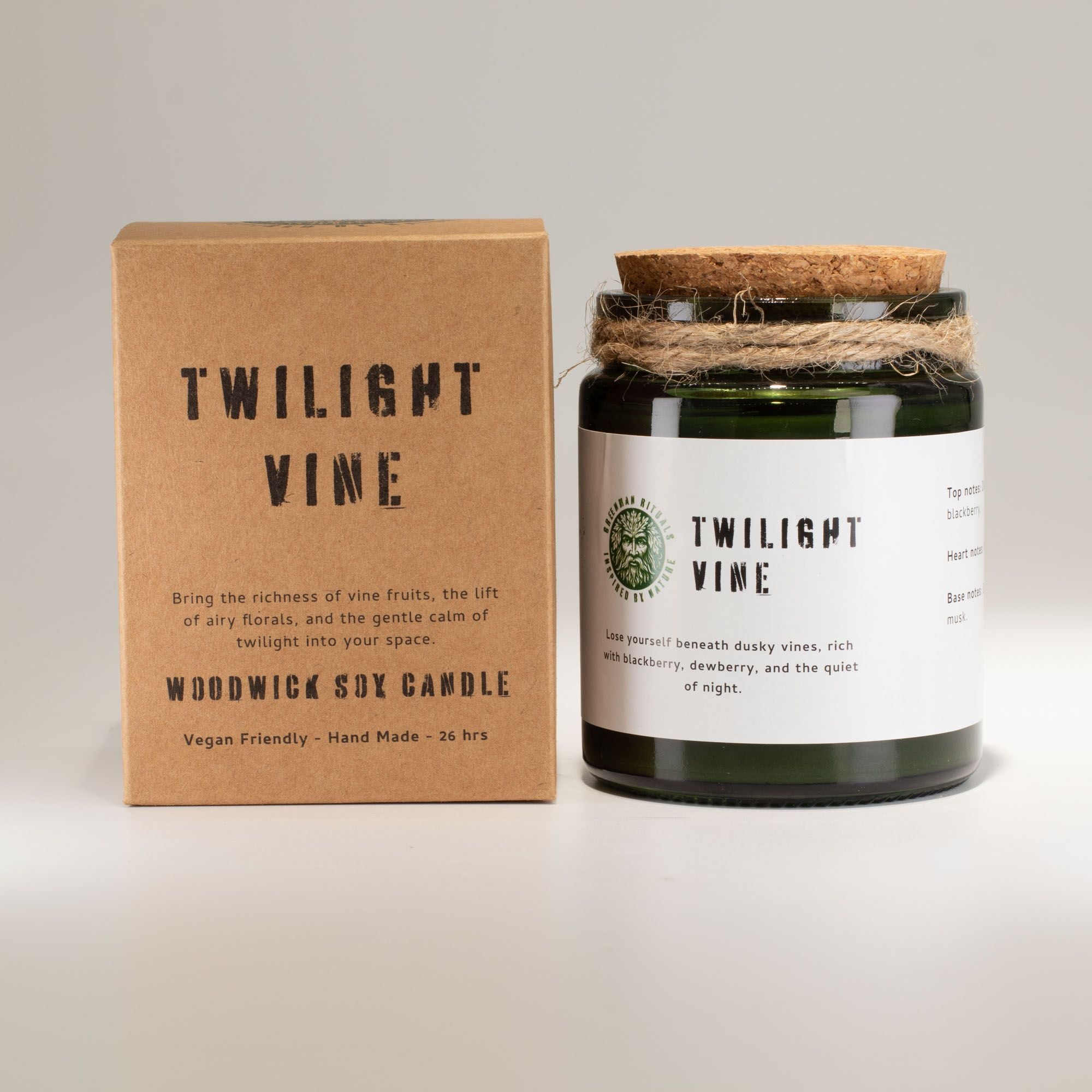 Vela de Soja Greenman Woodwick Vinha Crepuscular