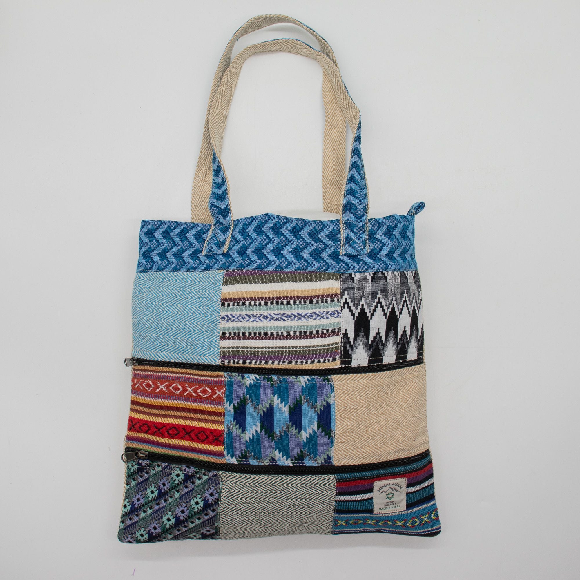 Kathmandu Patchwork Tote Bag - Dhaka Design (37x38 cm)