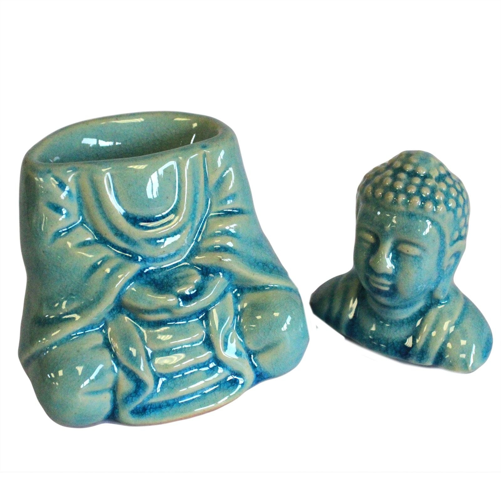 Queimador de Óleo Buda Sentado – Azul
