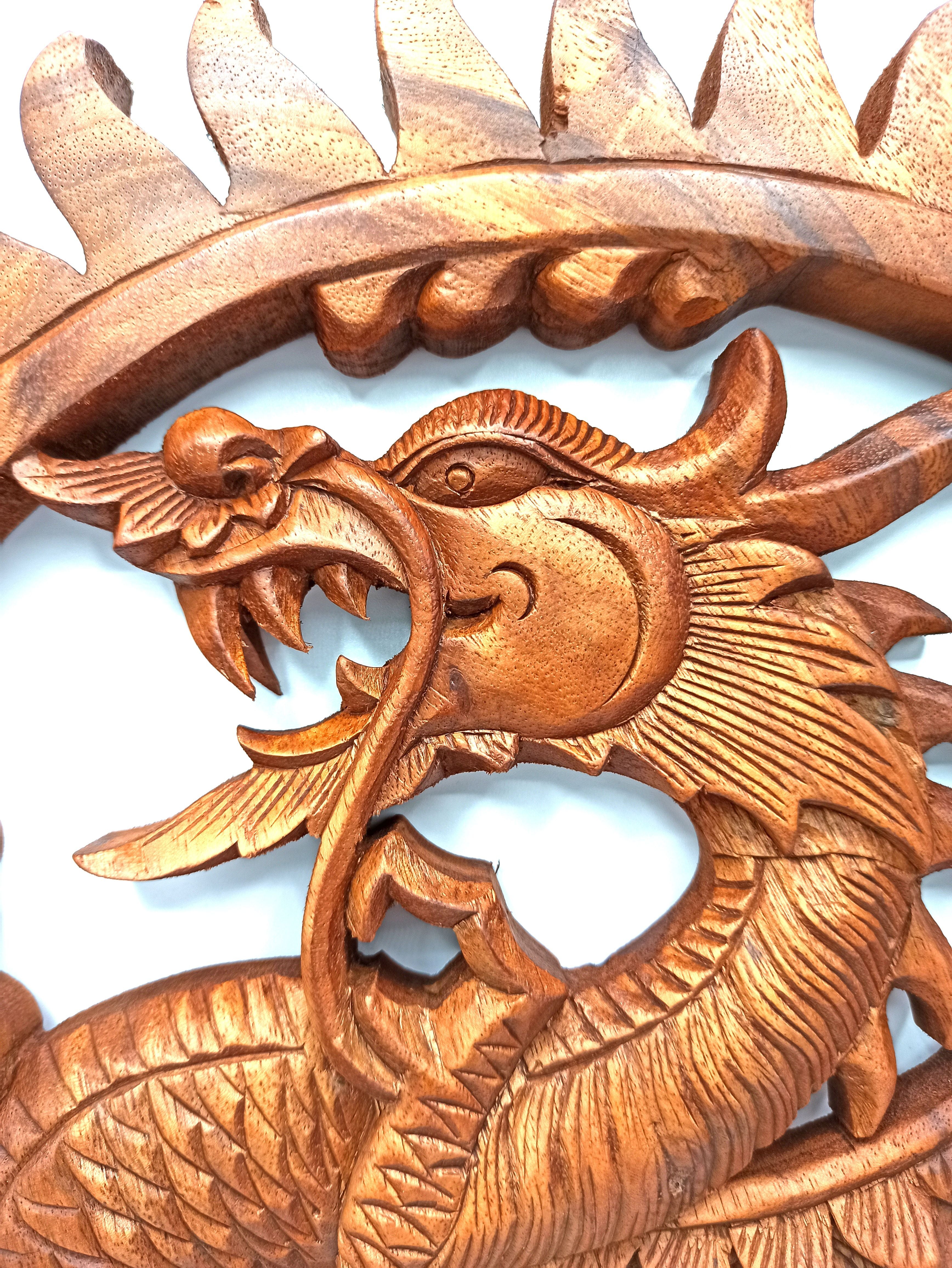 Panel de Madera Dragón