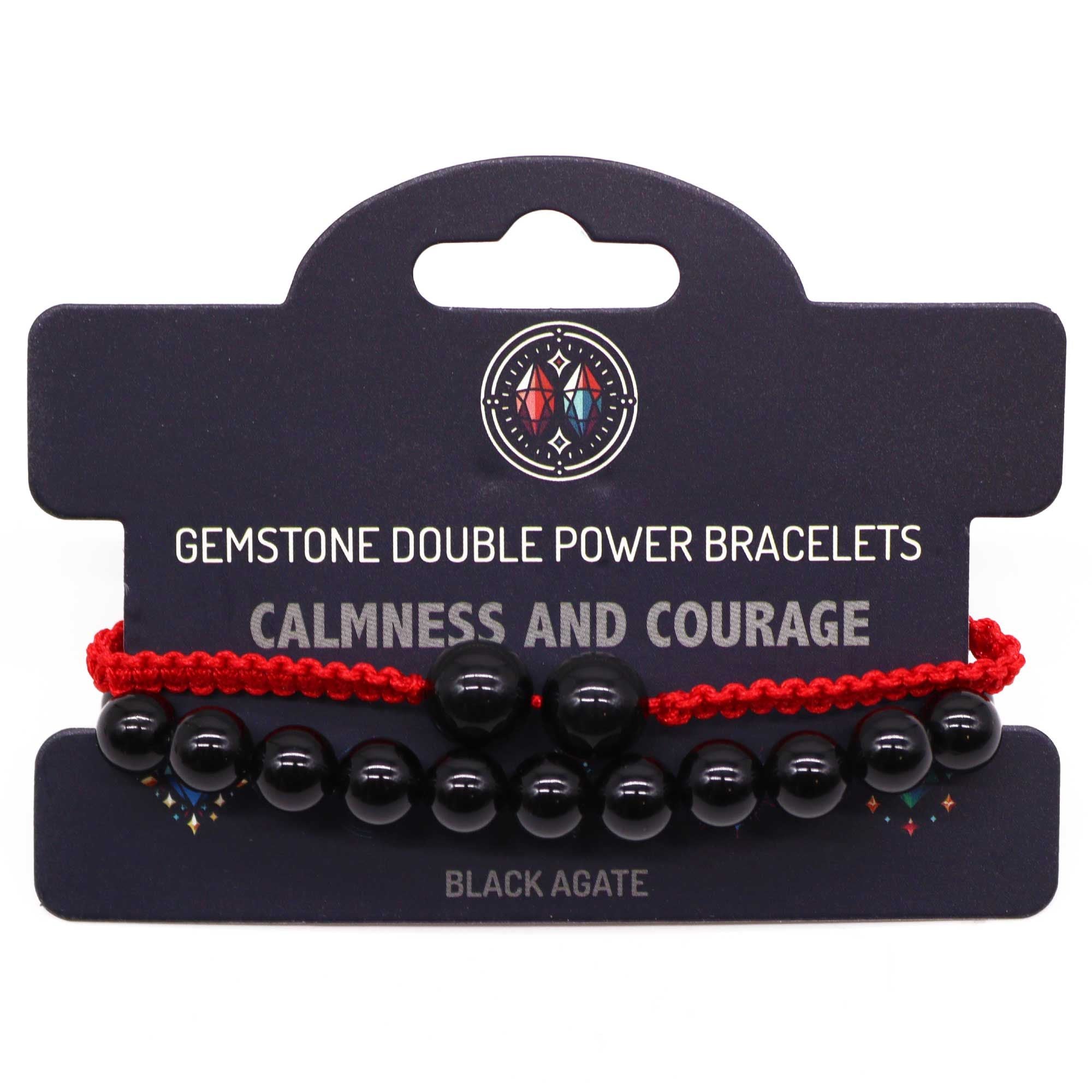 Double Power Bracelets – Black Agate