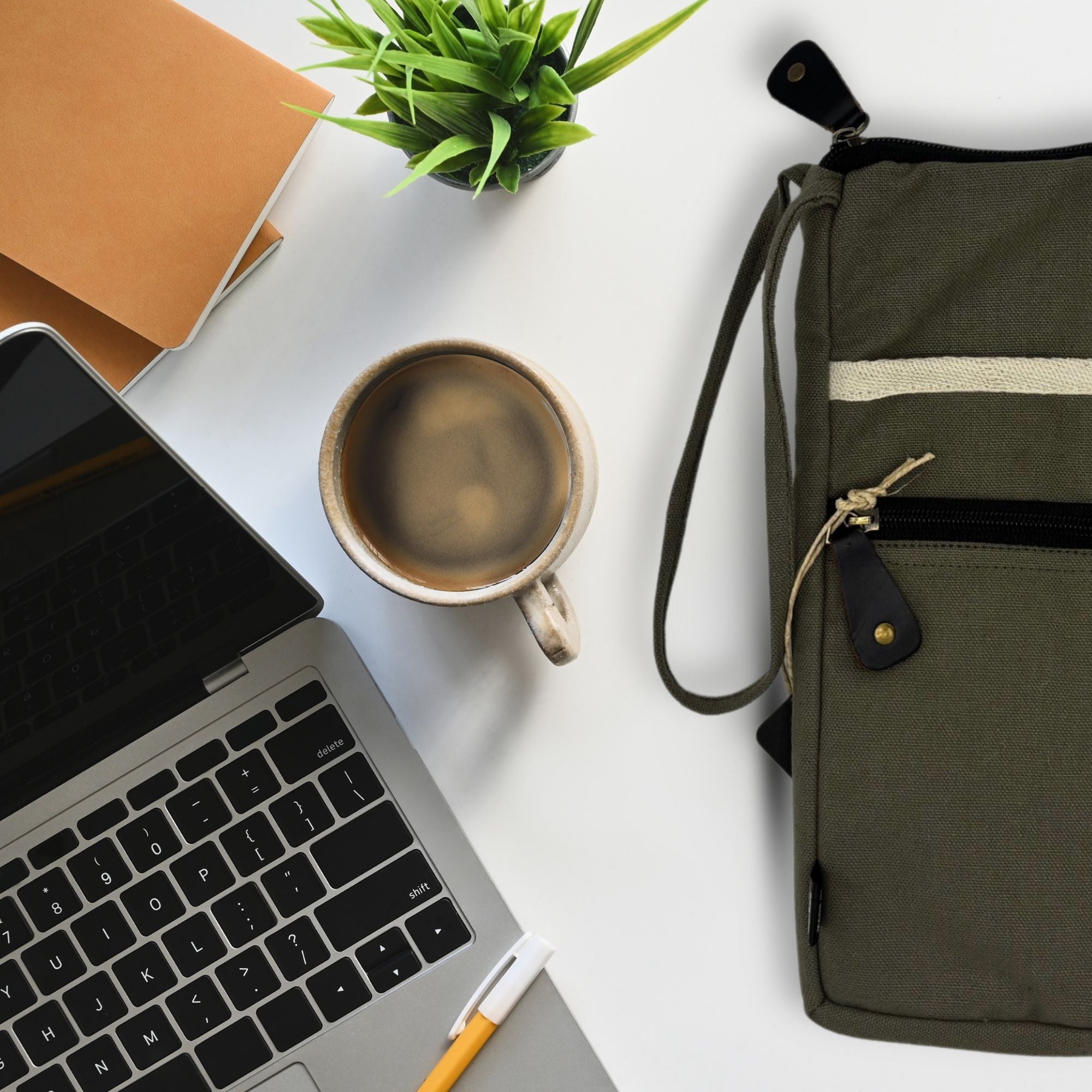 Bolsa de Lona Grande para Tablet Hop Hare - Oliva