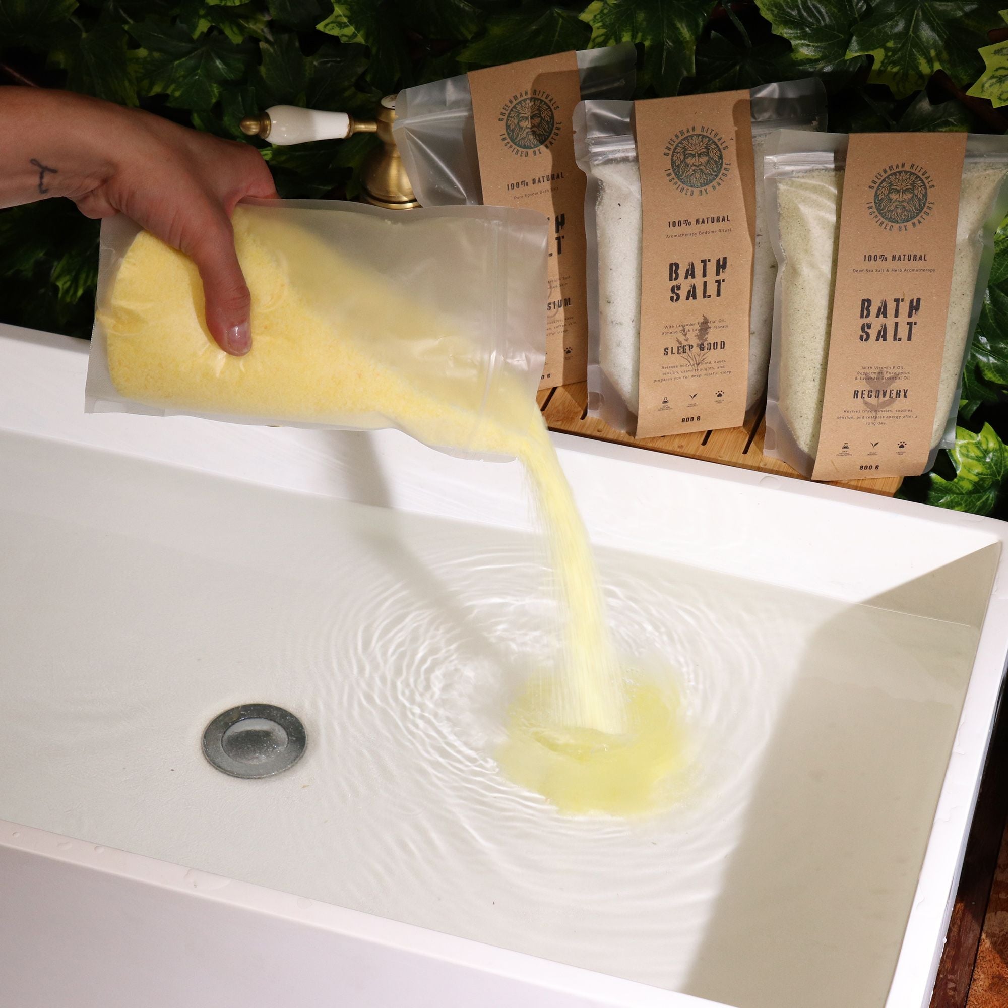 Greenman Rituals Sais de Banho de Epsom com Vitamina C e Tangerina - Glow & Go