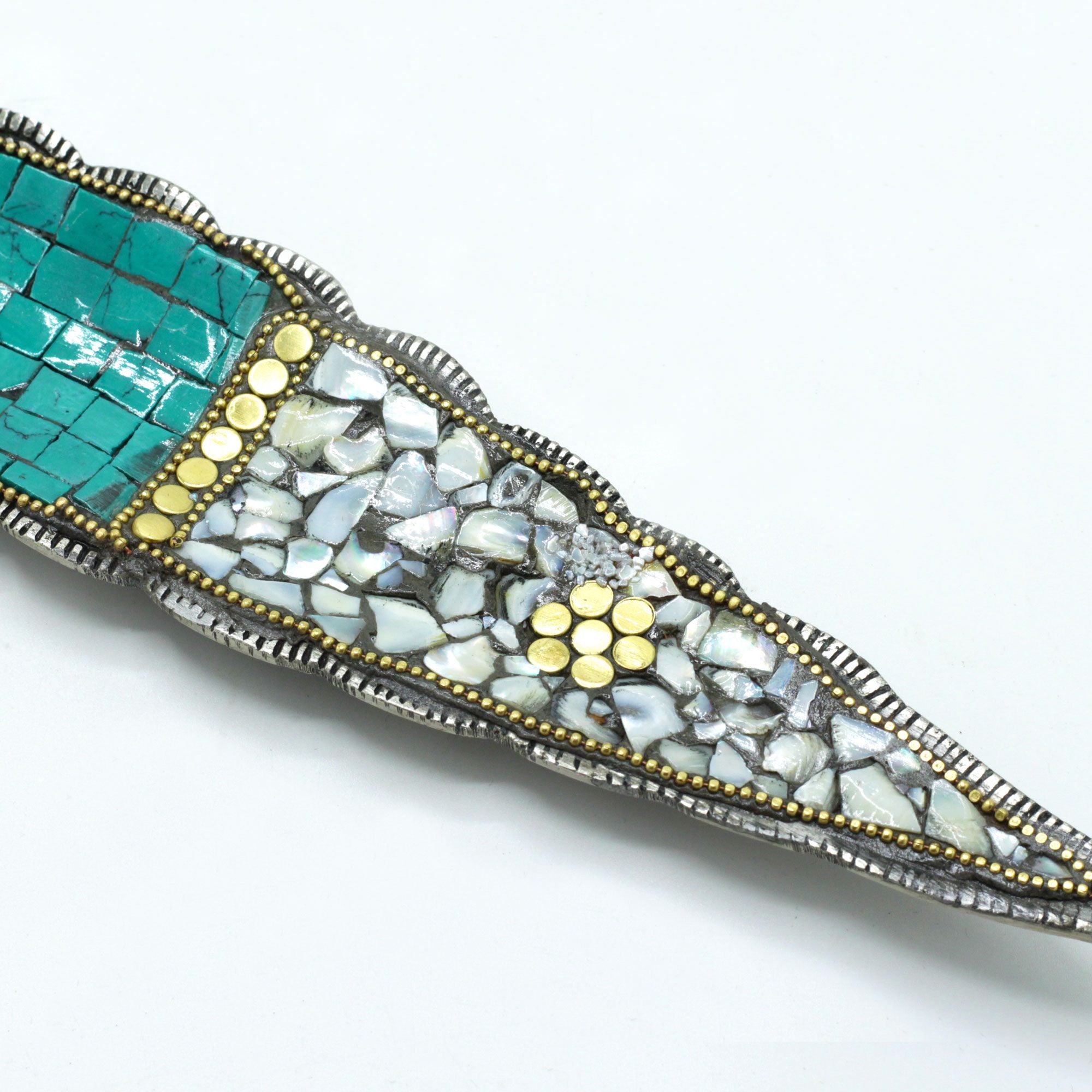 Tibetan Incense Holder Long Leaf with Buddha
