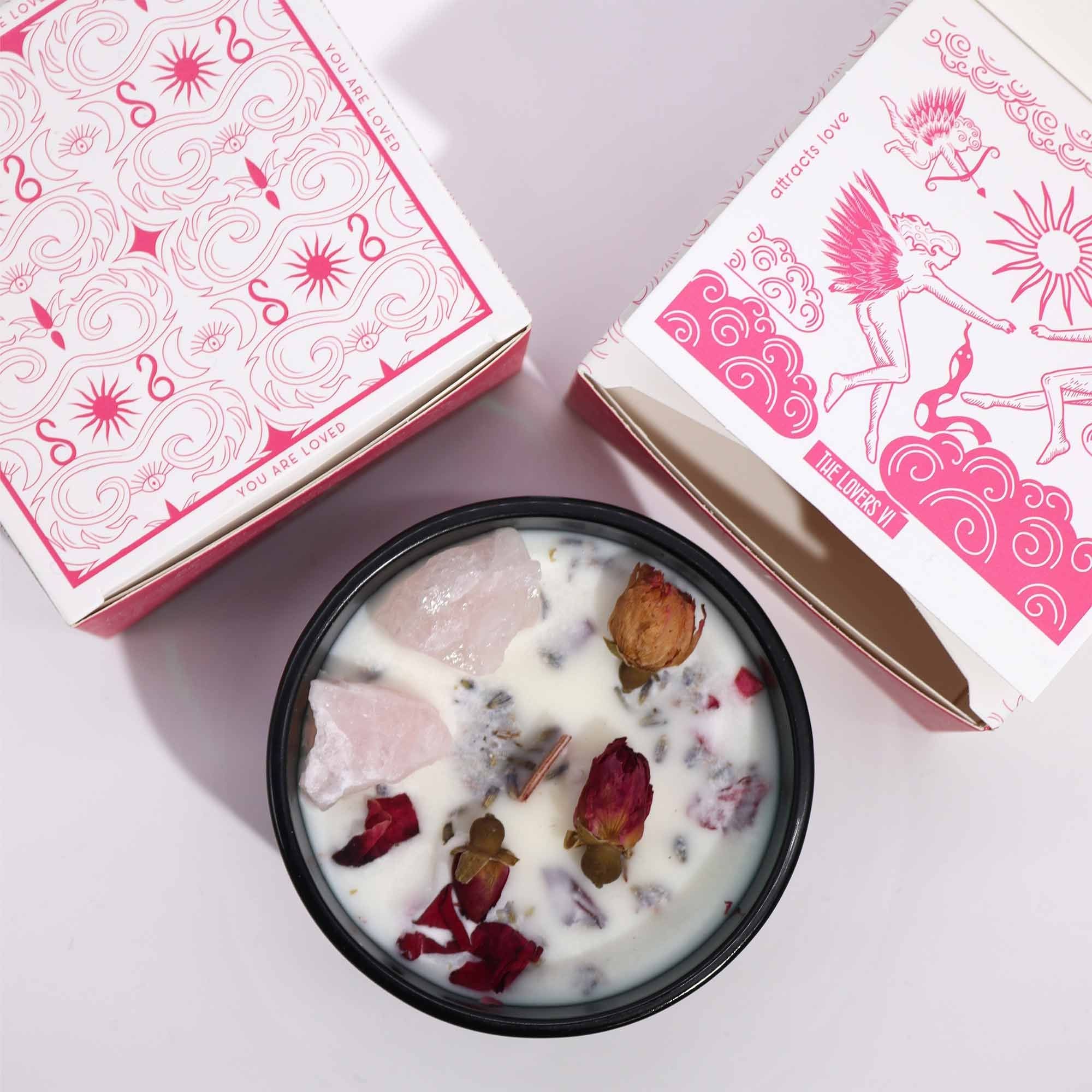 Vela Floral Mágica com Cristal Hop Hare Os Amantes