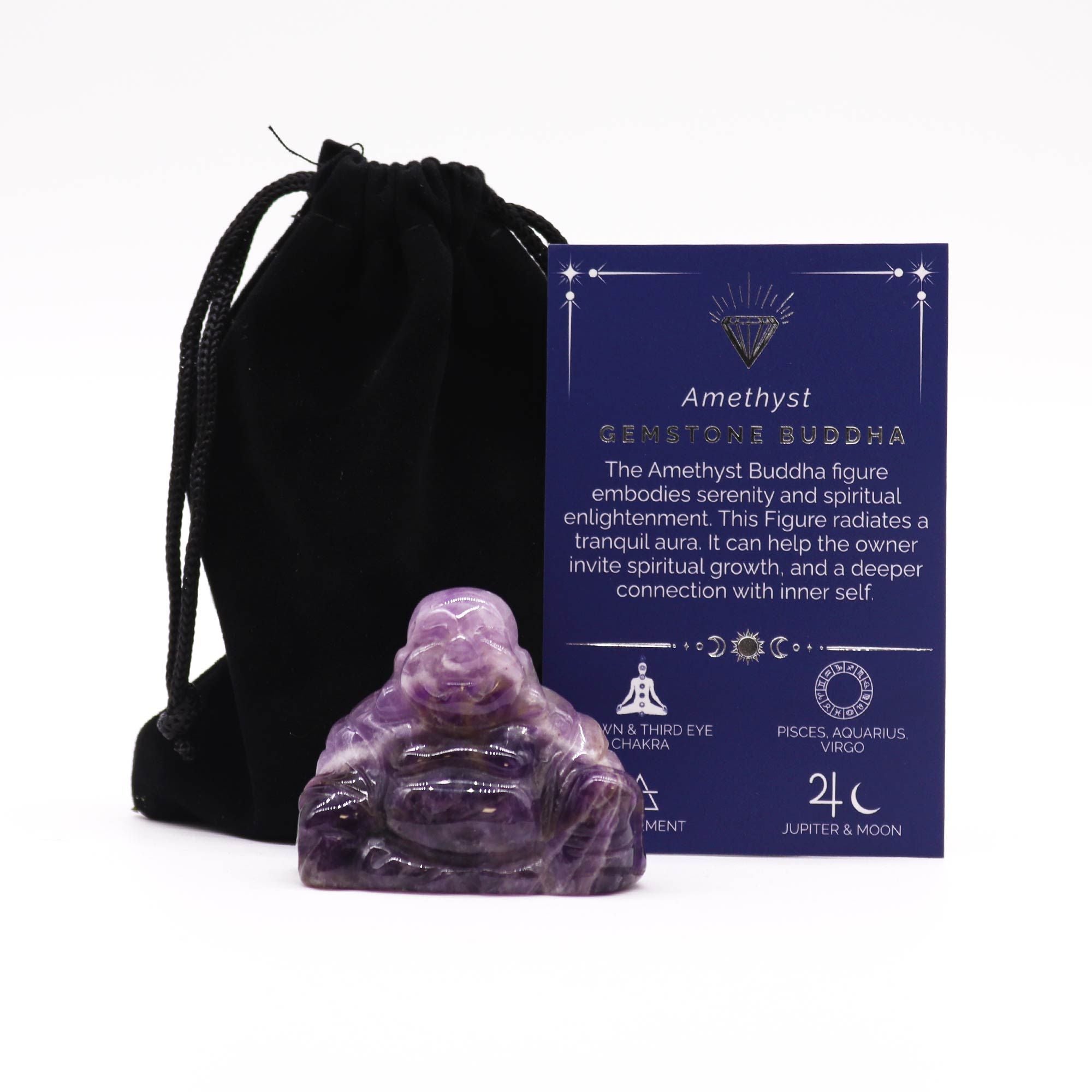Buda Grande em Pedra Natural Ametista (50x40x20mm)