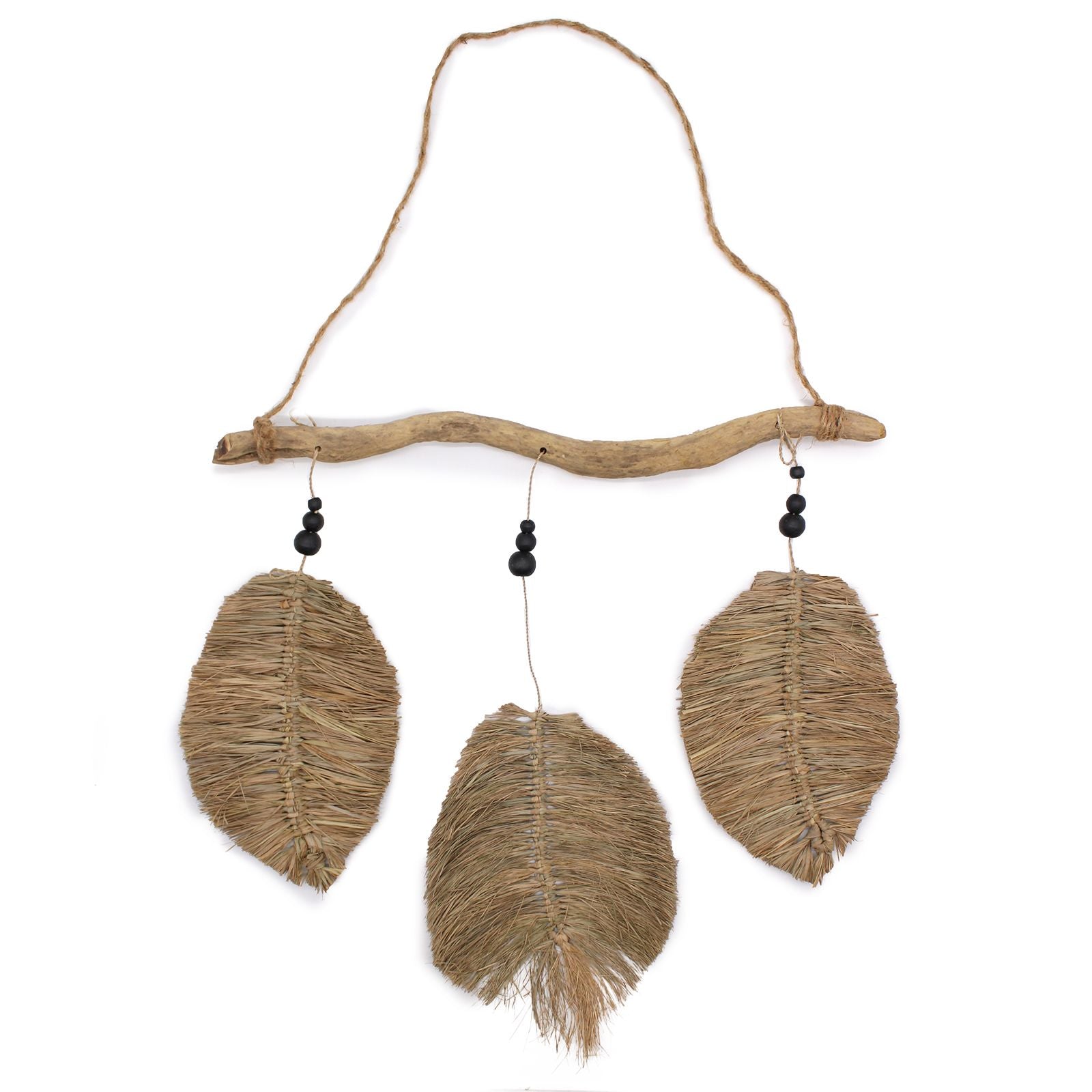 Conjunto de Folhas Decorativas em Raffia