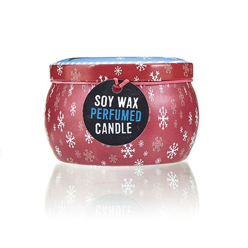 Vela Artística em Lata Vintage Christmas Laranja Especiada