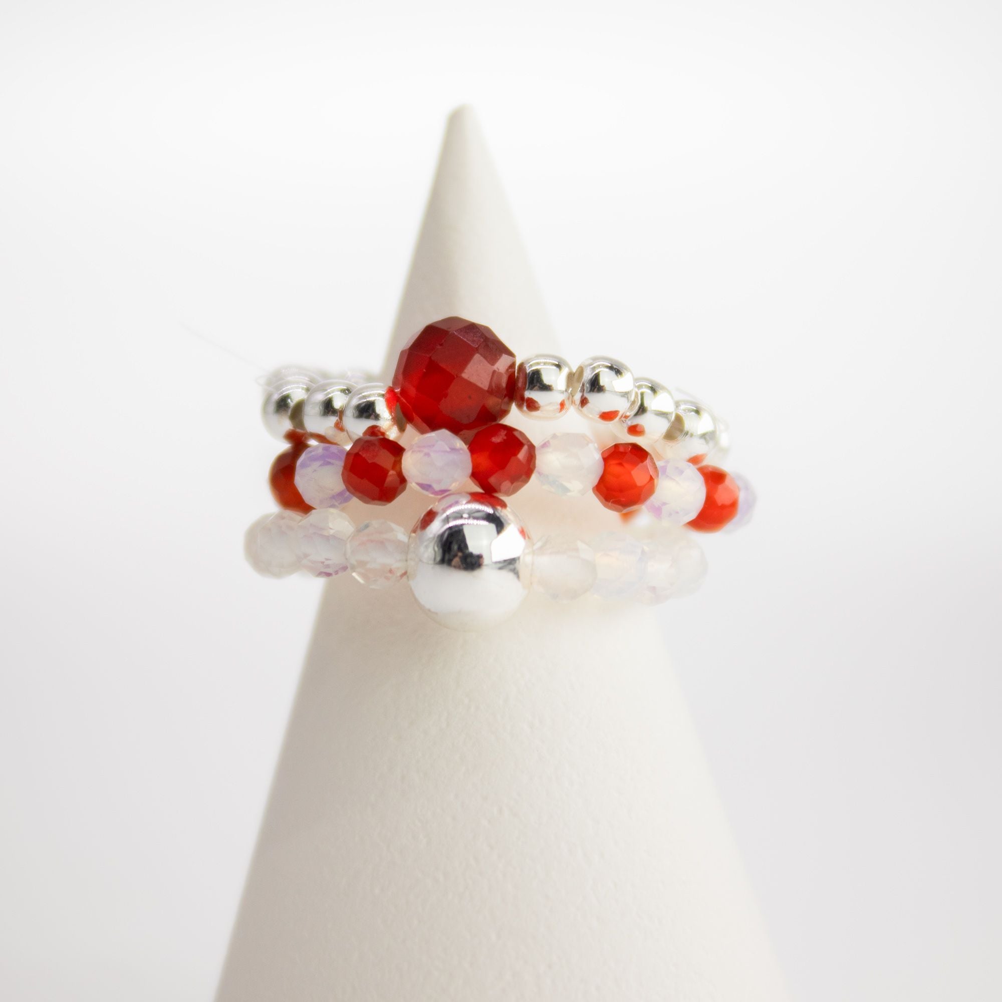 Conjunto de Anéis com Pedra Nymph – Lua de Sangue