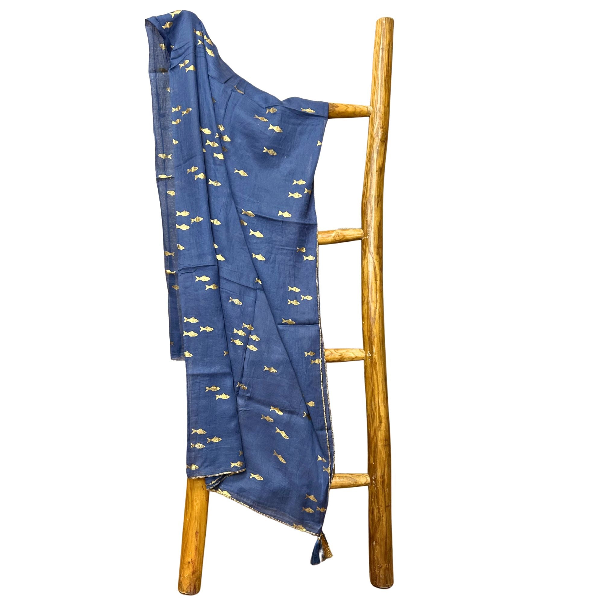 Pareo Nomad Sari Mediterrâneo - Peixes Azul-Marinho e Dourado