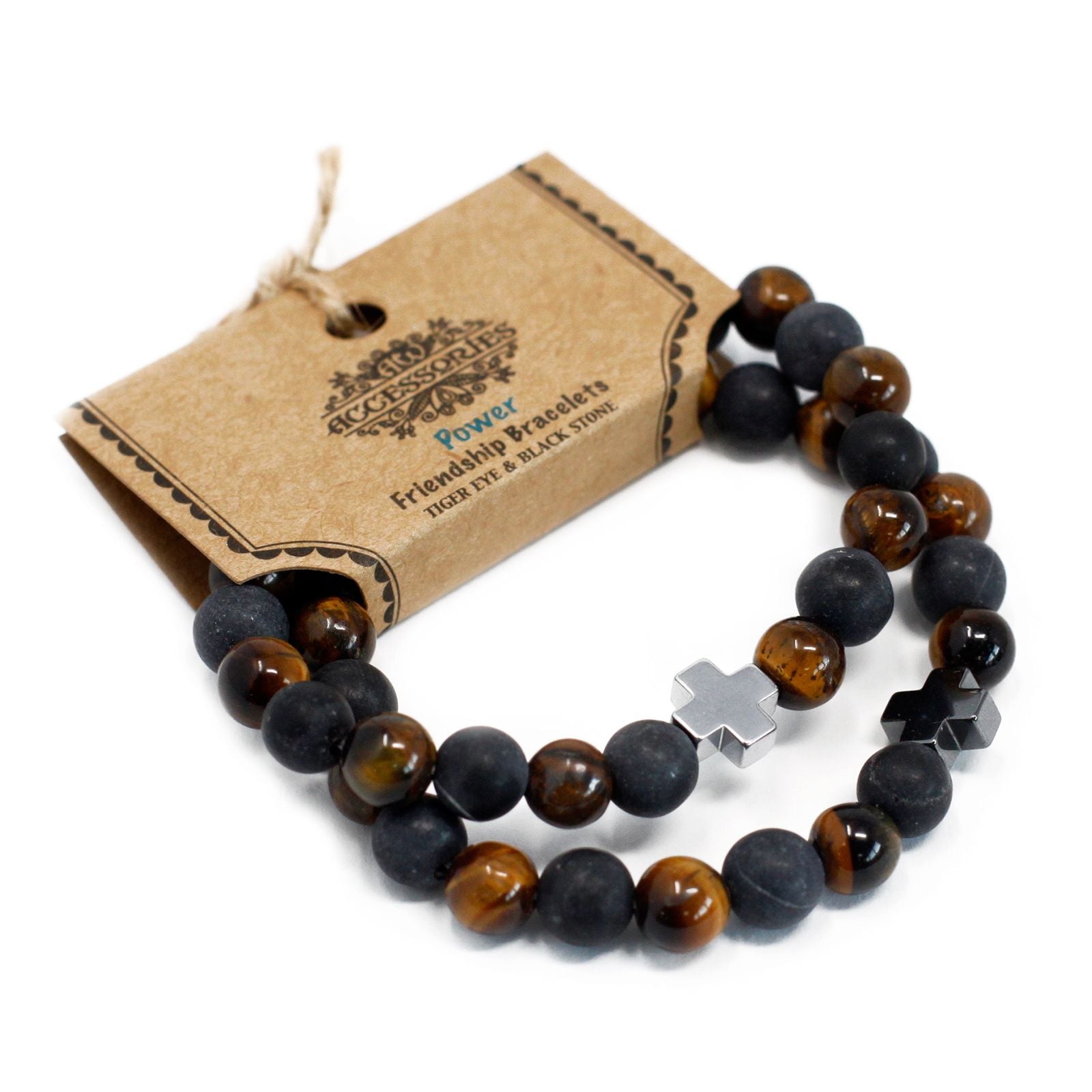 Conjunto de 2 Pulseras en Piedras Naturales – Fuerza