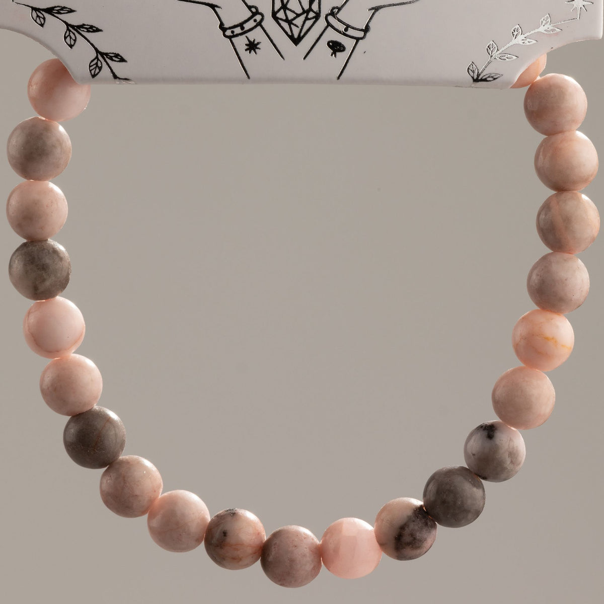 Pulseira de Poder Pequena (17cm x 6mm) - Jaspe Rosa