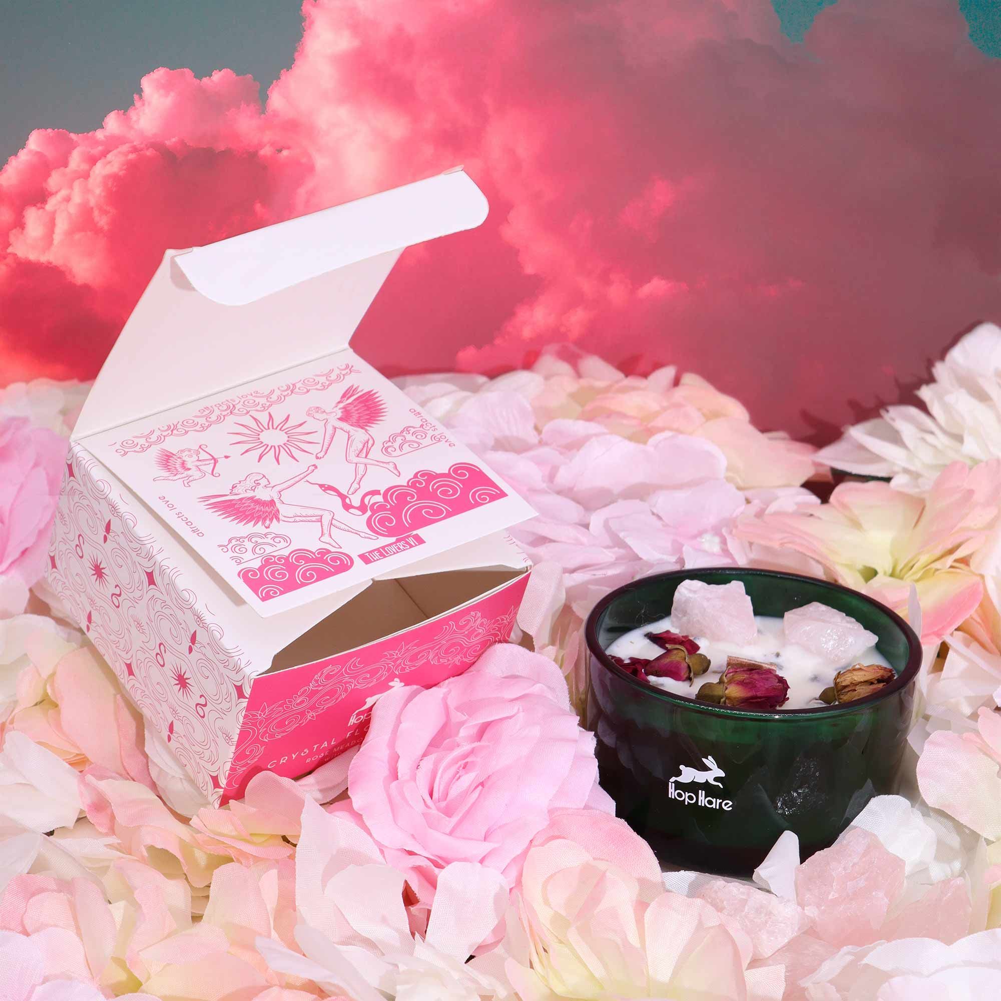 Vela Floral Mágica com Cristal Hop Hare Os Amantes