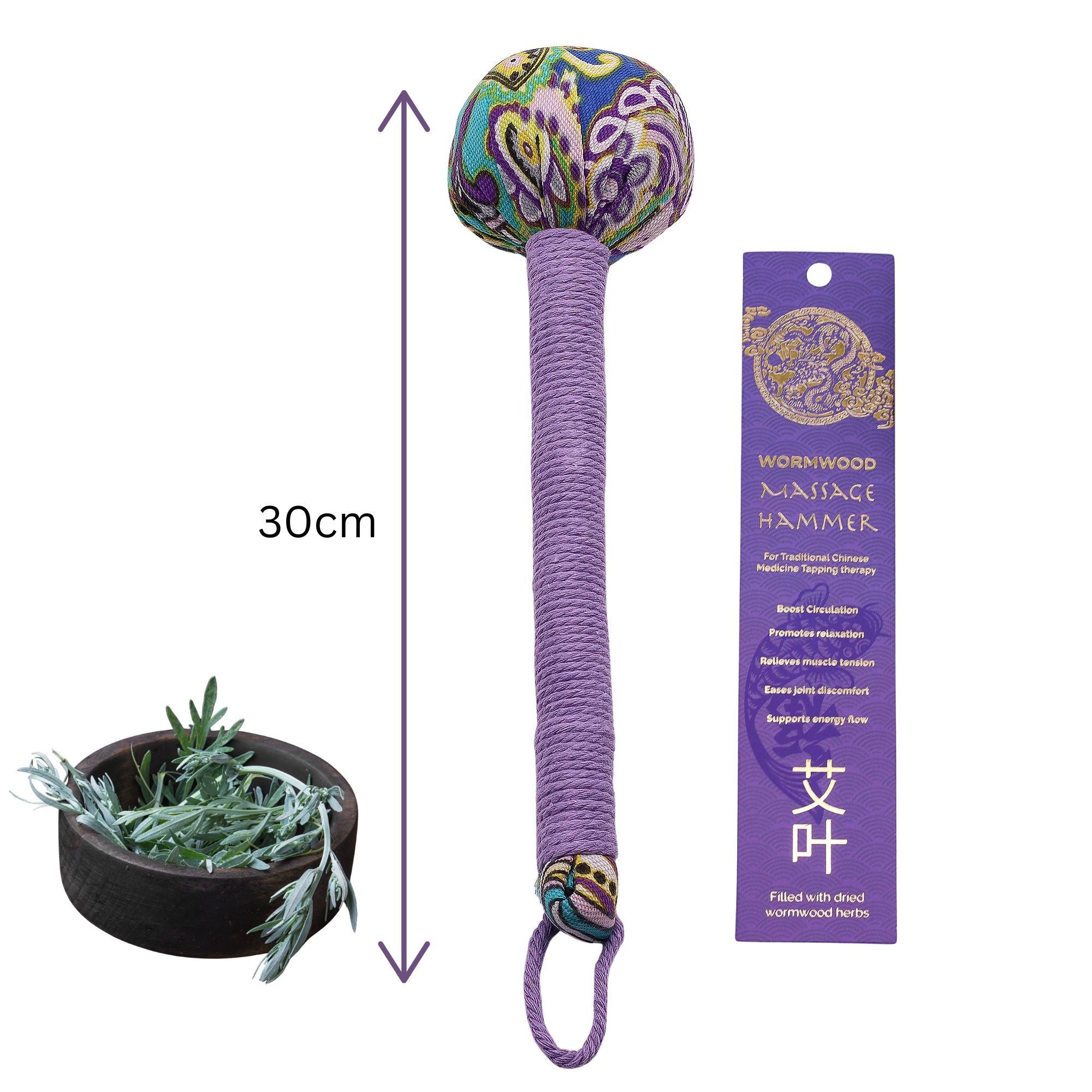 Martelo de Massagem com Artemísia – Roxo