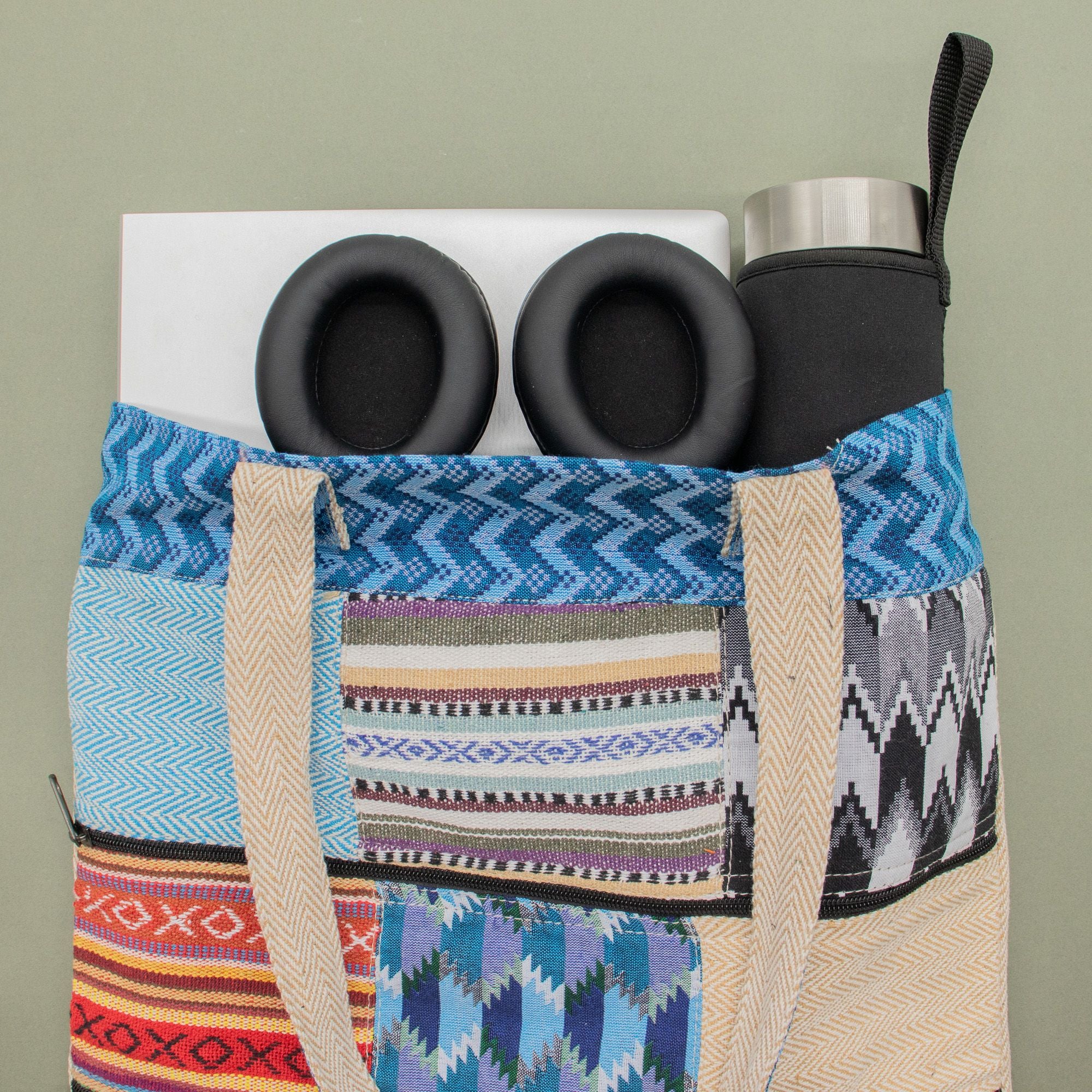 Kathmandu Patchwork Tote Bag - Dhaka Design (37x38 cm)