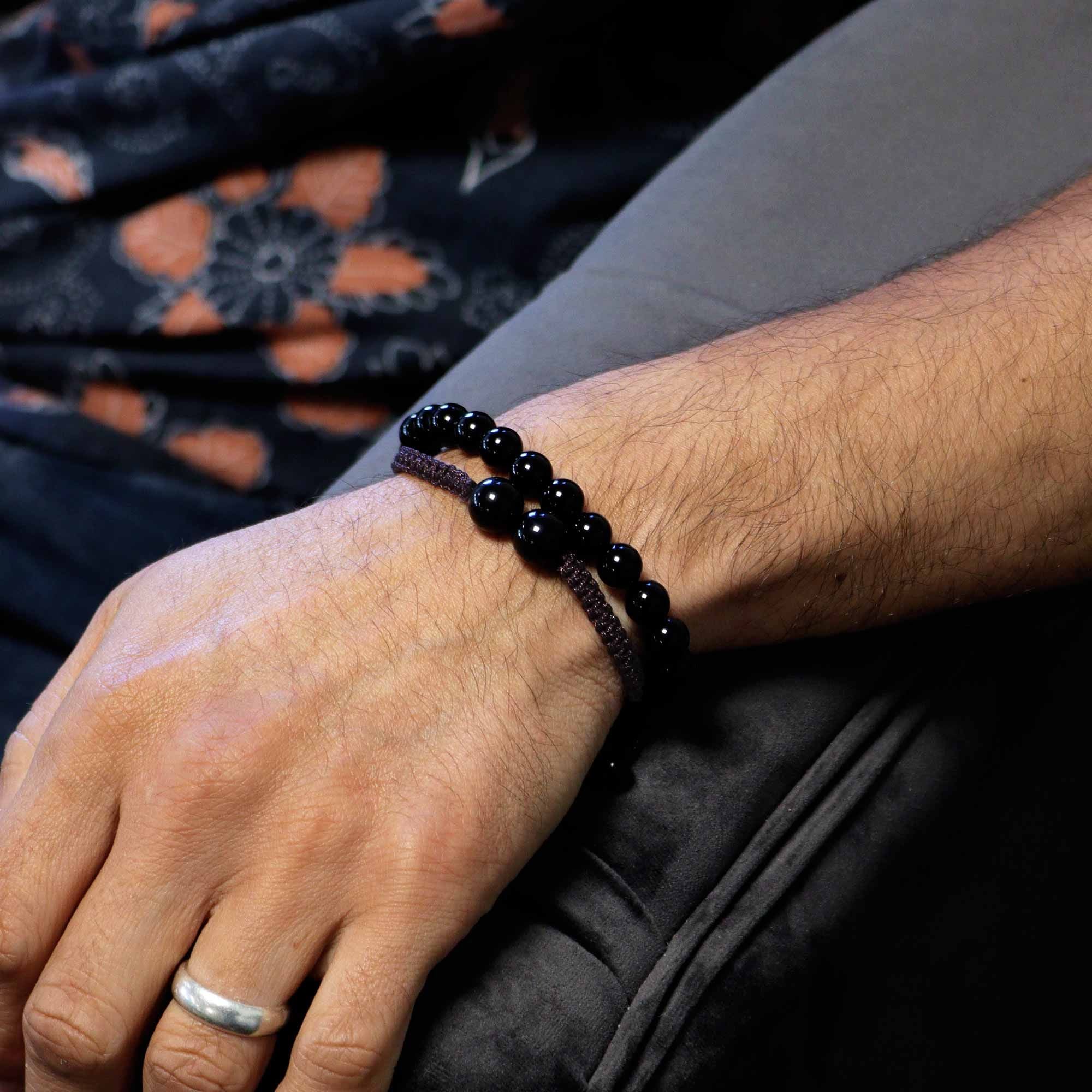 Double Power Bracelets – Black Agate