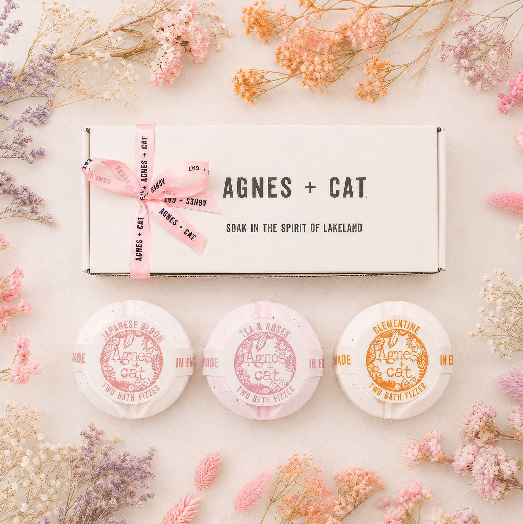 Conjunto Efervescentes de Banho Floral e Cítrico Agnes + Cat