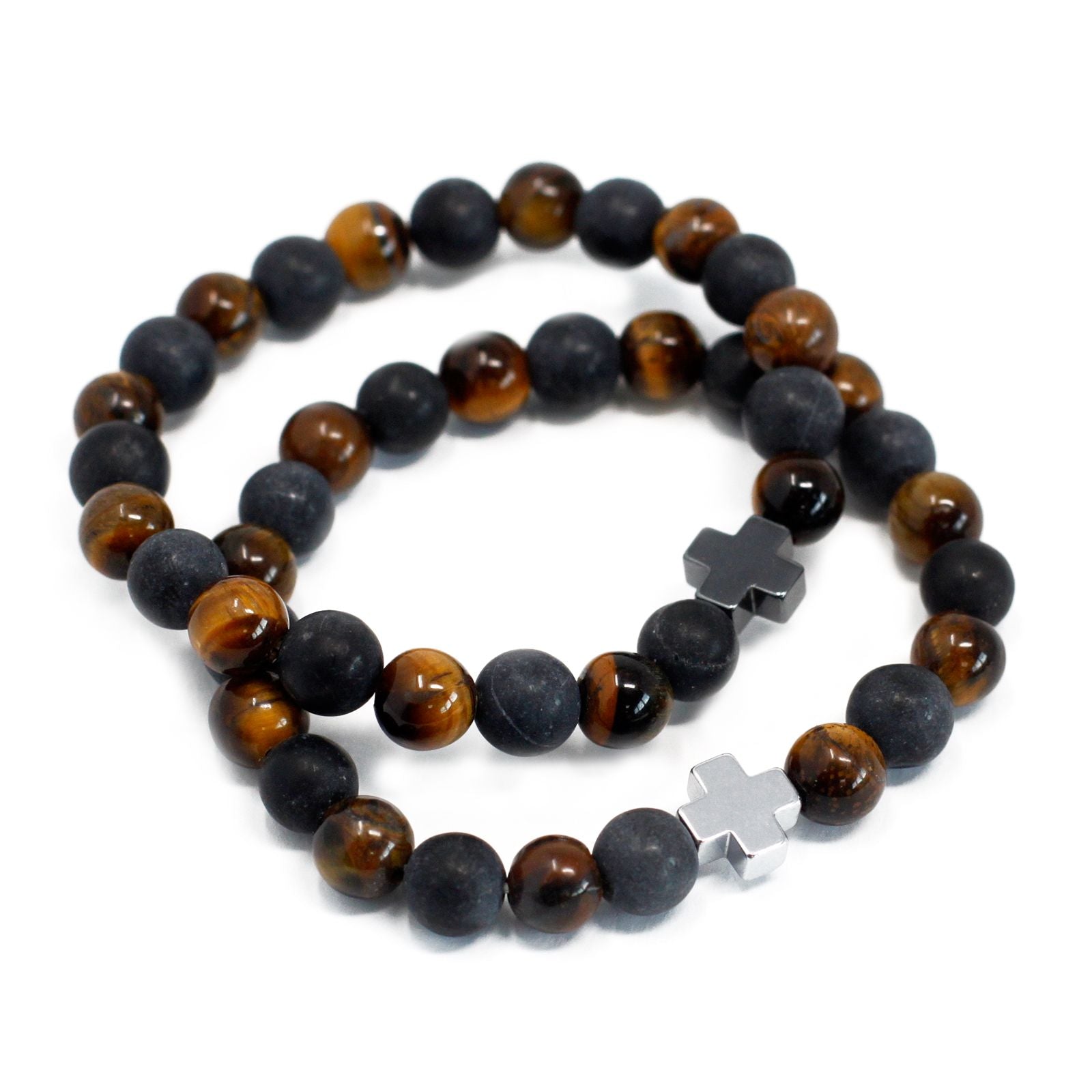 Conjunto de 2 Pulseras en Piedras Naturales – Fuerza