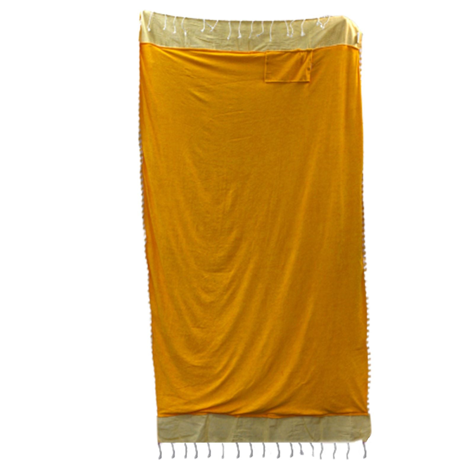 Toalha Pareo de algodão - Amarelo Sol - 100x180 cm