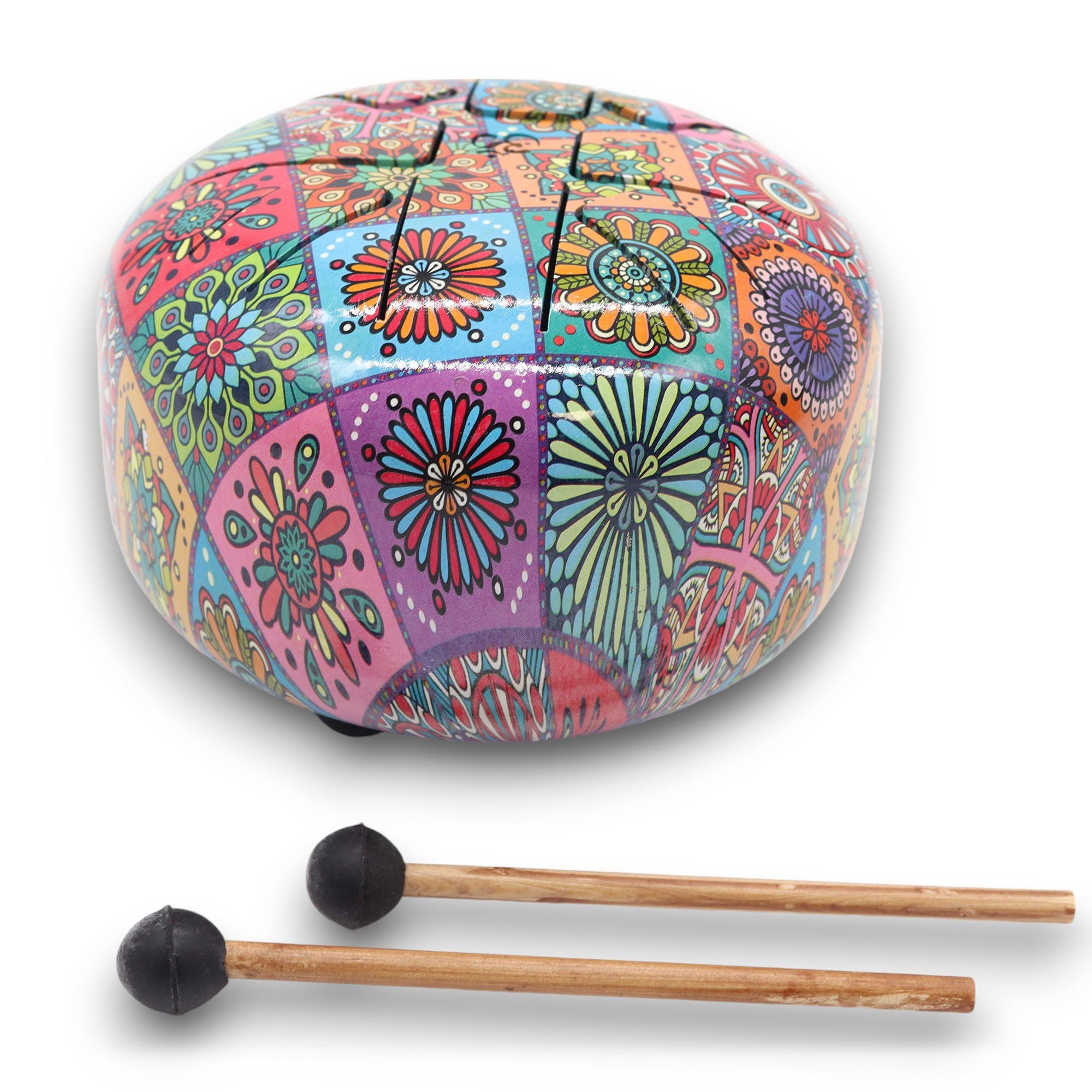 Tambor Hapi Médio Multicolor - 17x13 cm