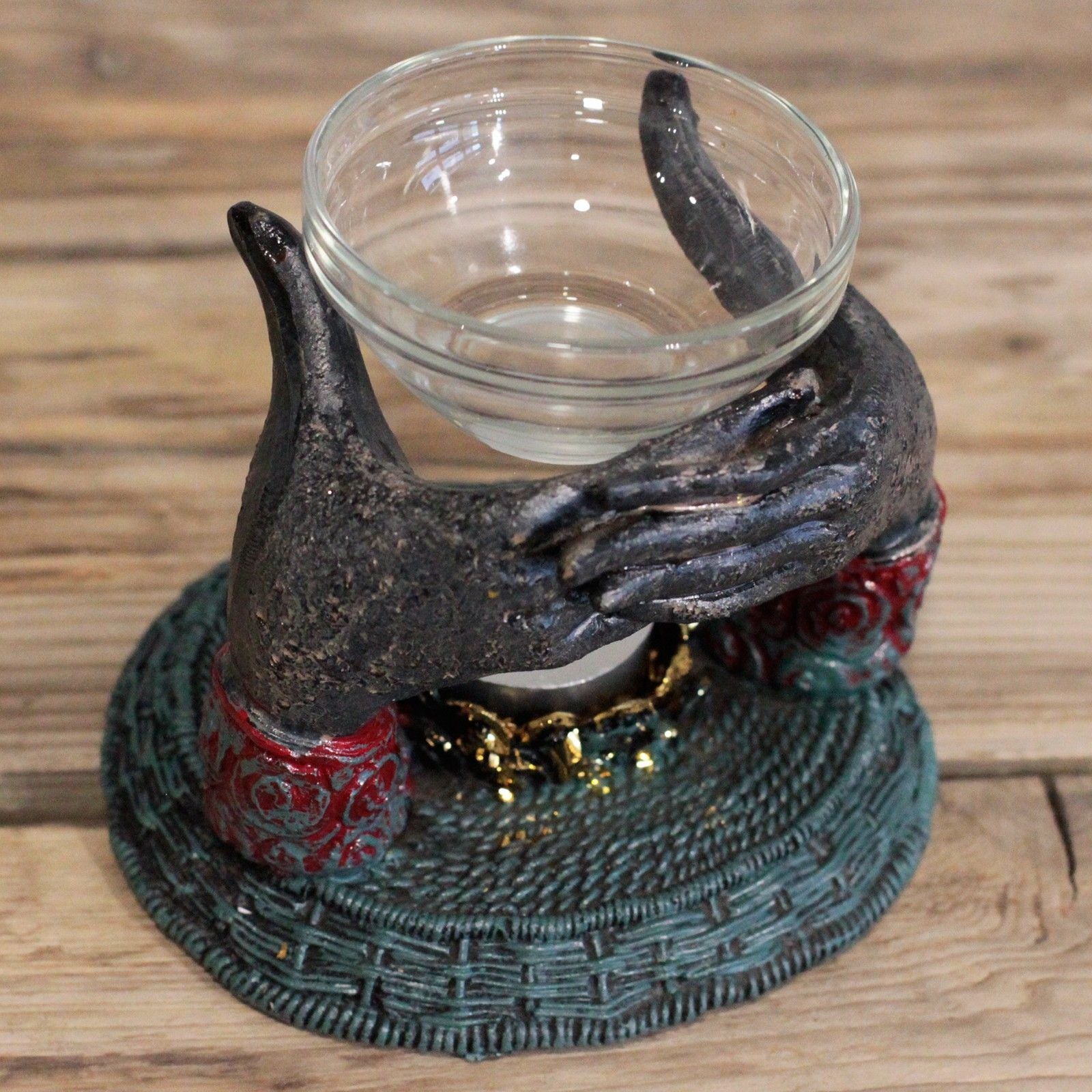 Old Buddha Oil Burner with Offering Hands