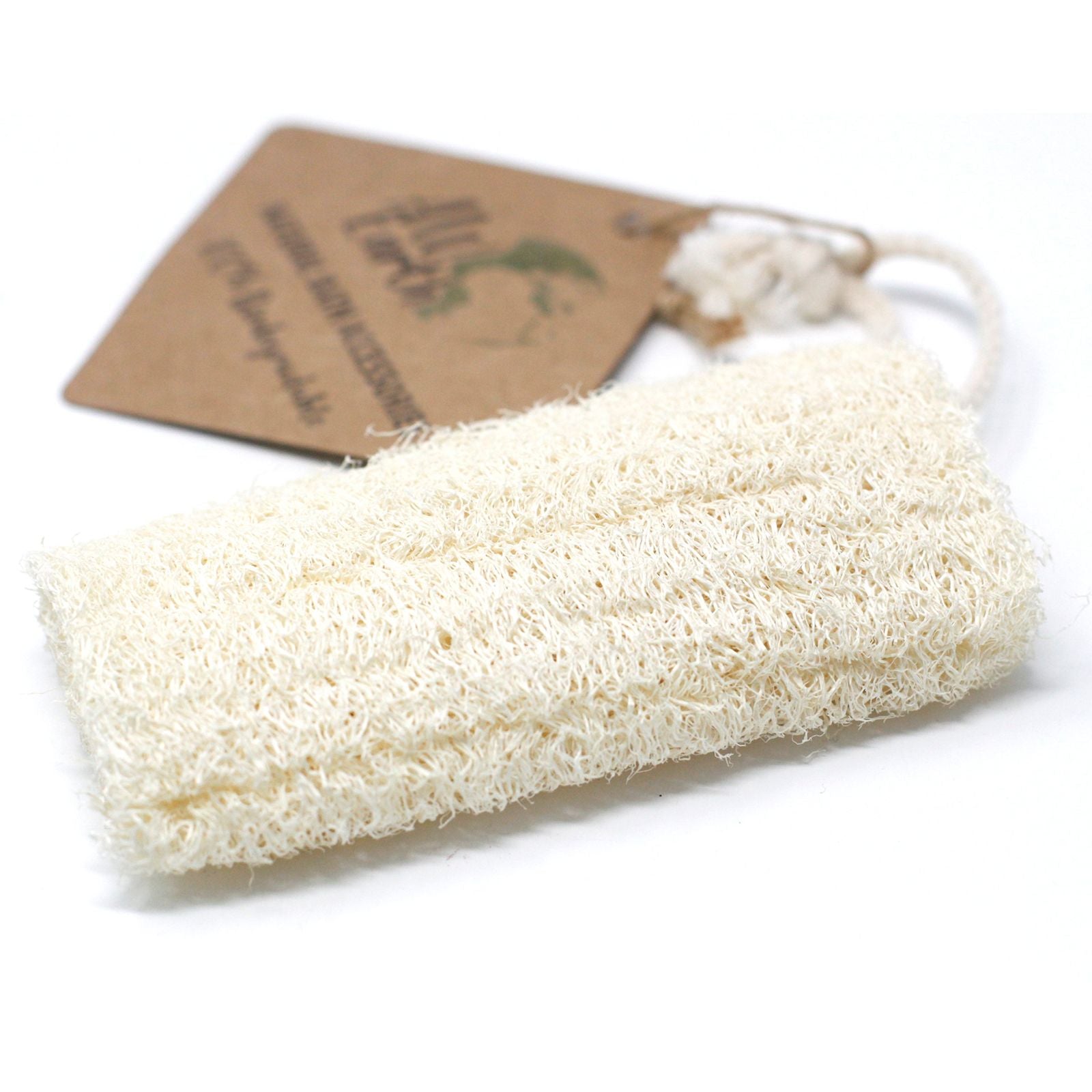 Esponja Exfoliante Natural de Luffa con Cordón (12.7cm)