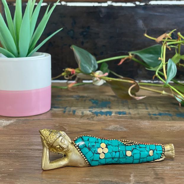Figura de Buda em Latão – Deitado