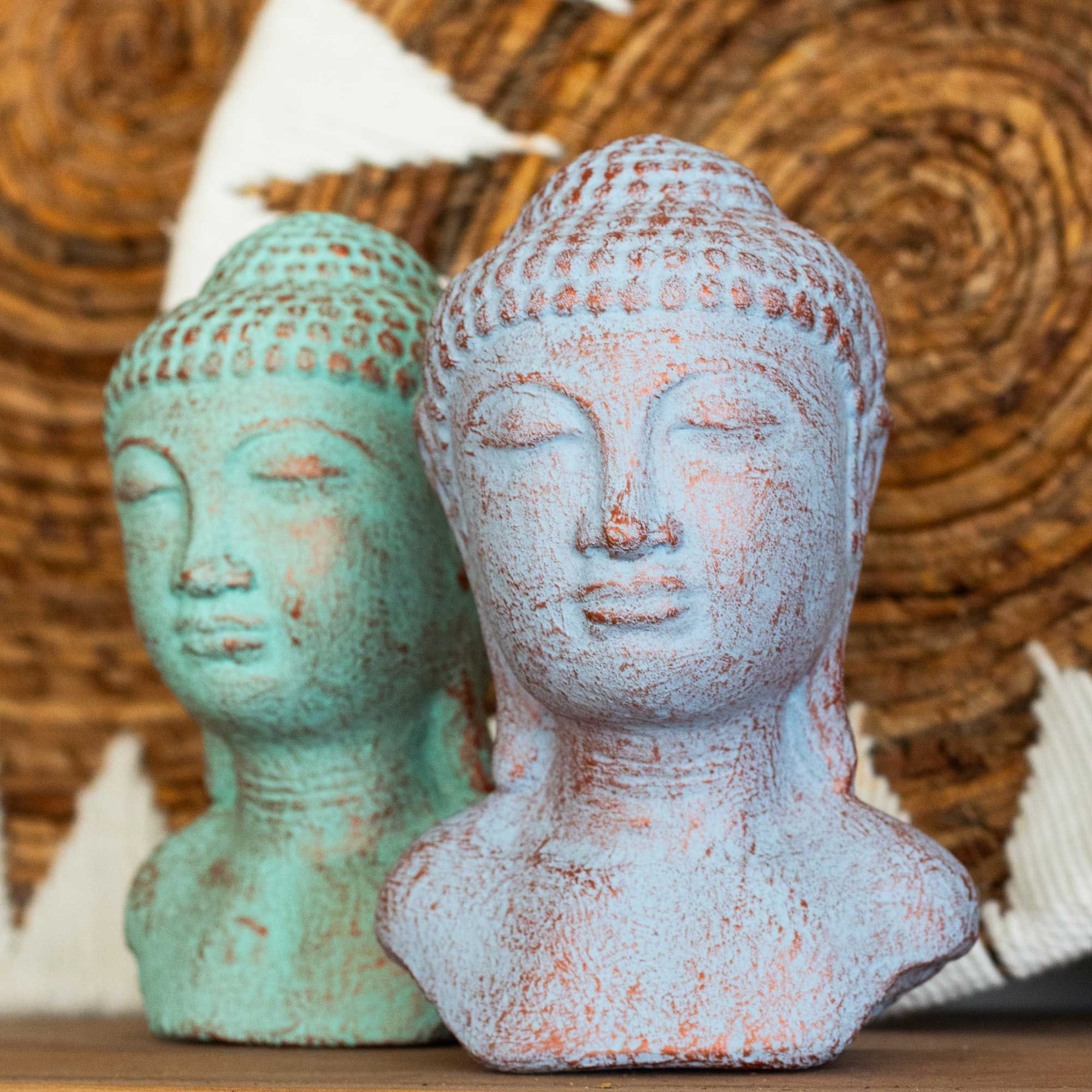 Cabeça de Buda Tranquilidade – Cobre Azul