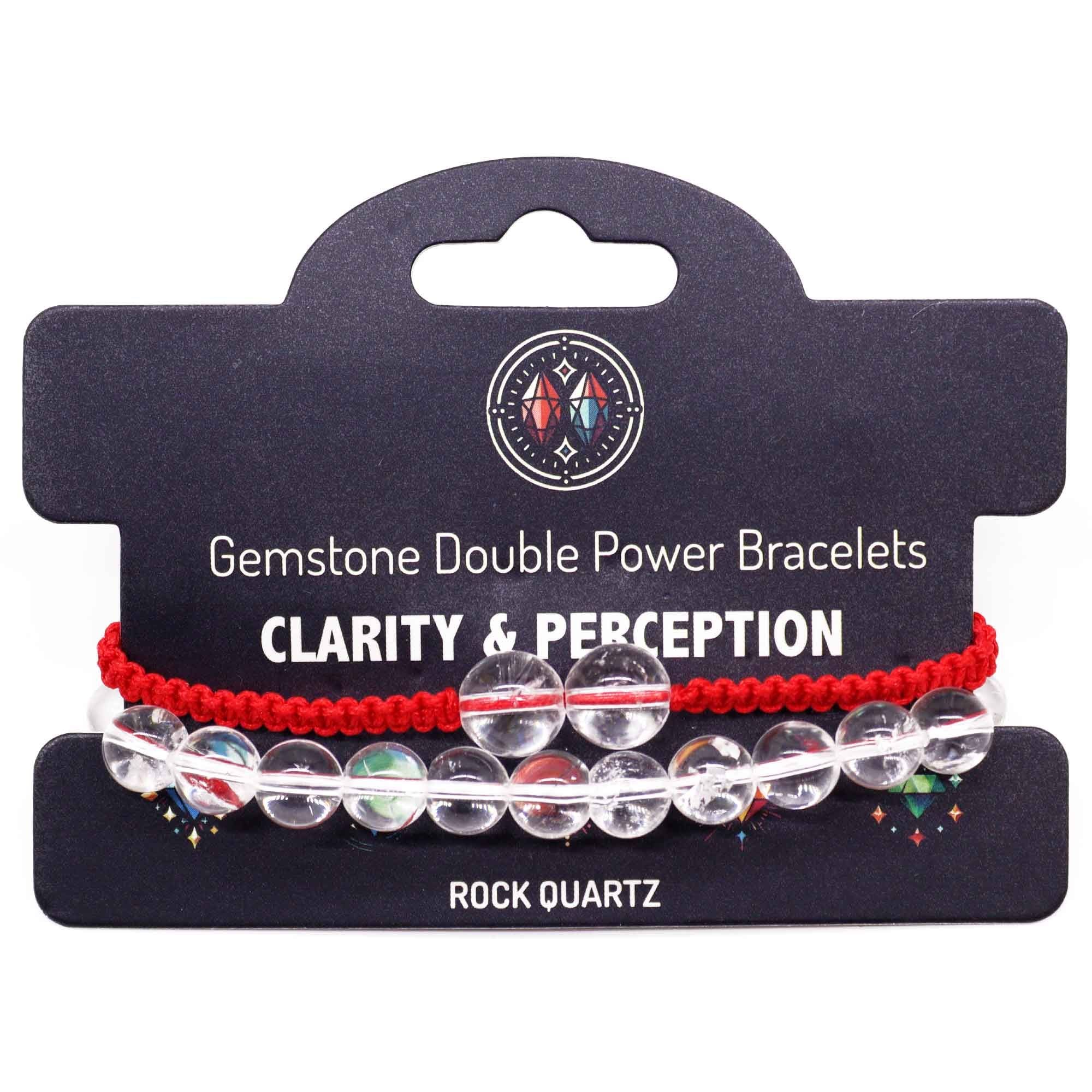 Conjunto de Pulseras Doble Poder en Piedras Naturales – Cuarzo Roca