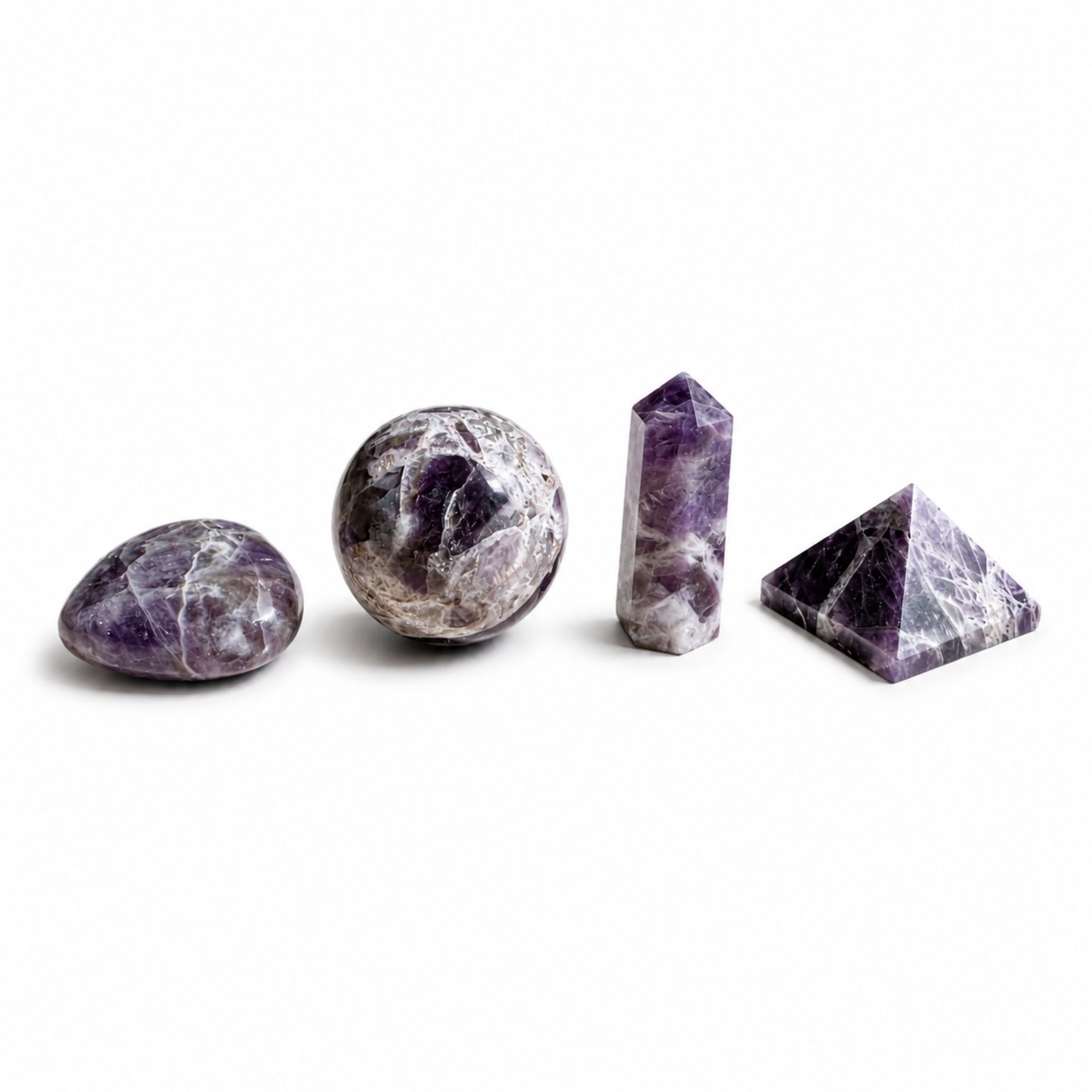 Cuatro formas en piedra preciosa – Amatista
