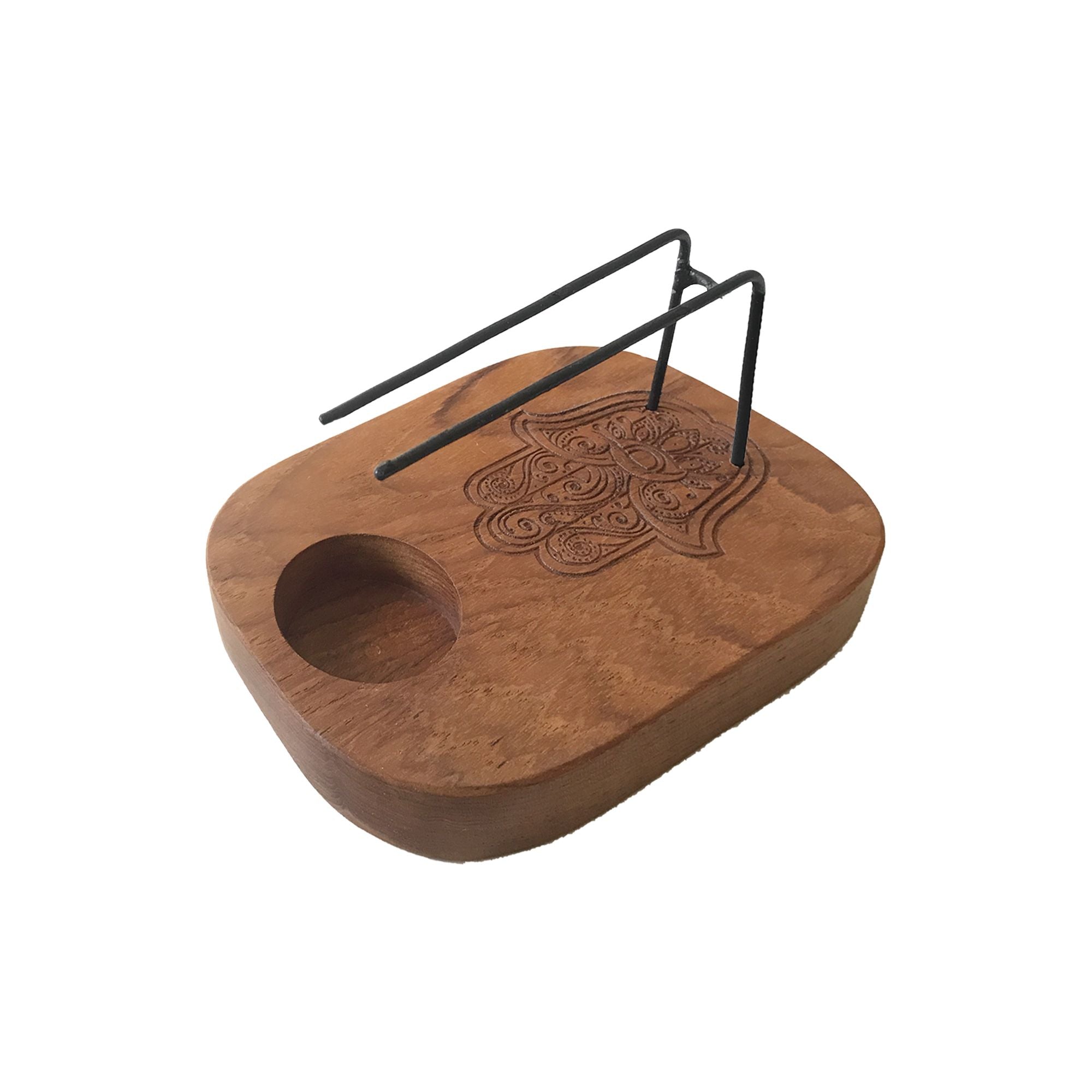 Aquecedor para Pau Santo em Madeira de Teca Hamsa
