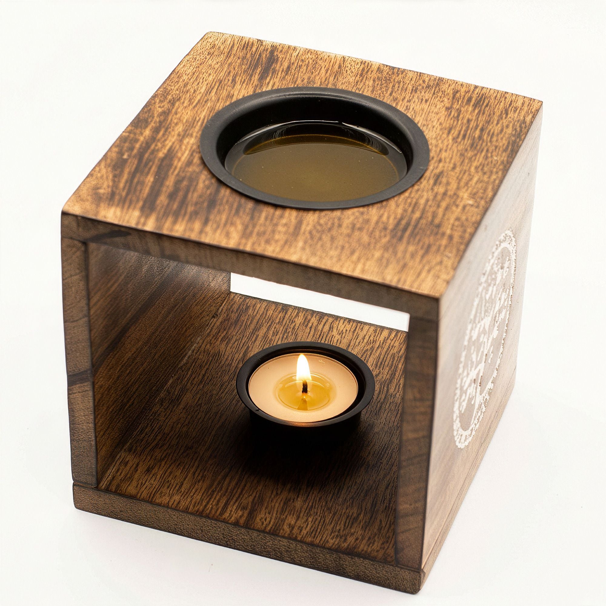 Quemador de aceite de madera de mango – Pentágono