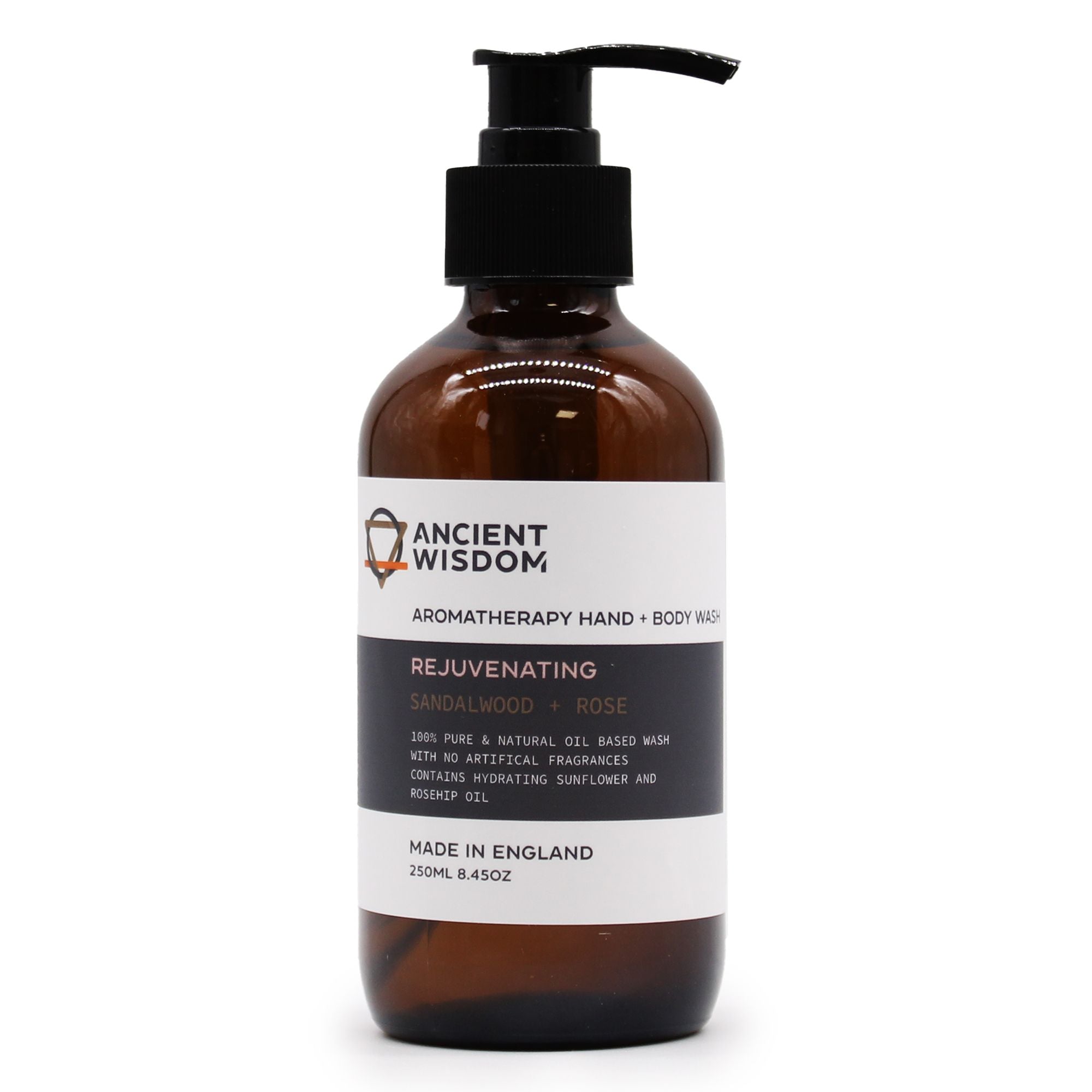 Gel de Banho de Mãos e Corpo - Sândalo e Rosa - 250 ml