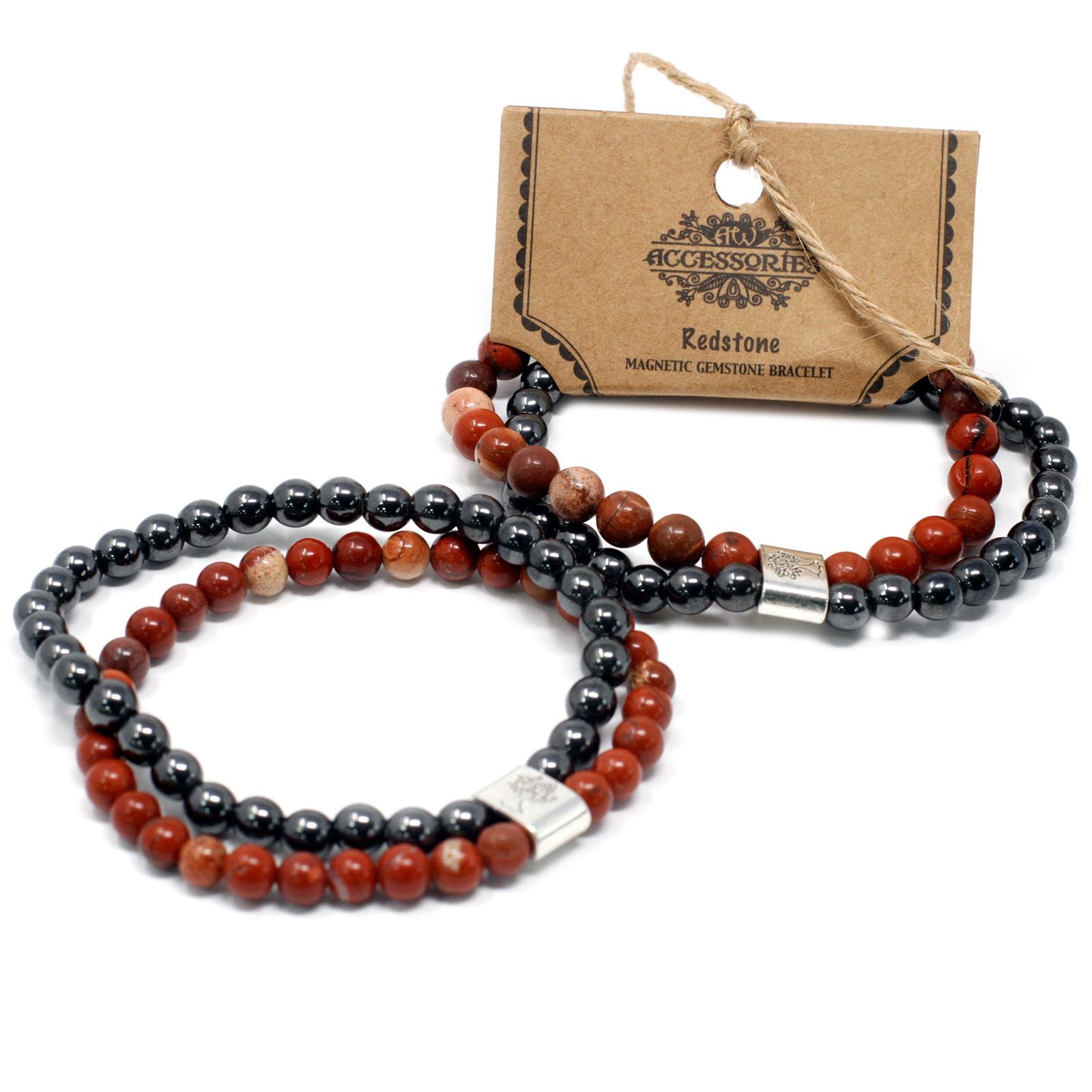 Magnetic Bracelet in Natural Stones – Red Stone