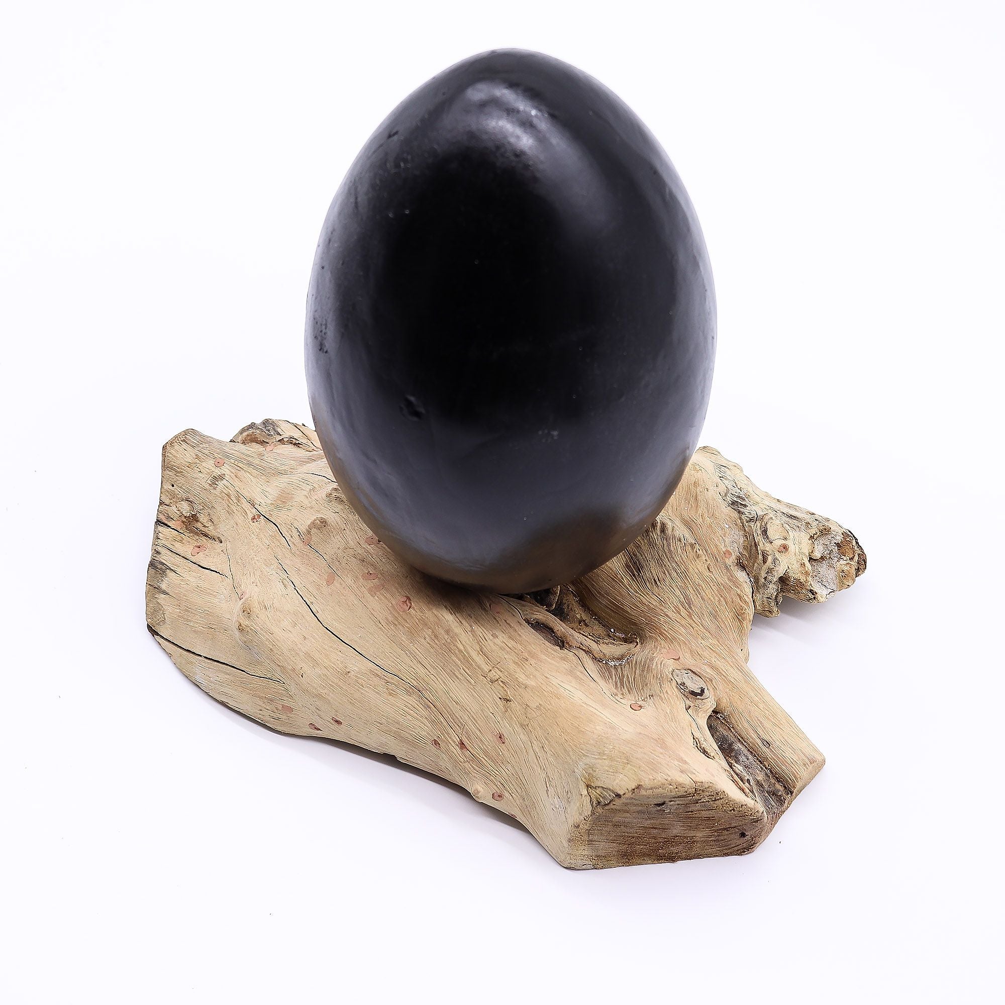 Lâmpada de Mesa com Abajur Ovo de Lava Craquelado – Cinzento