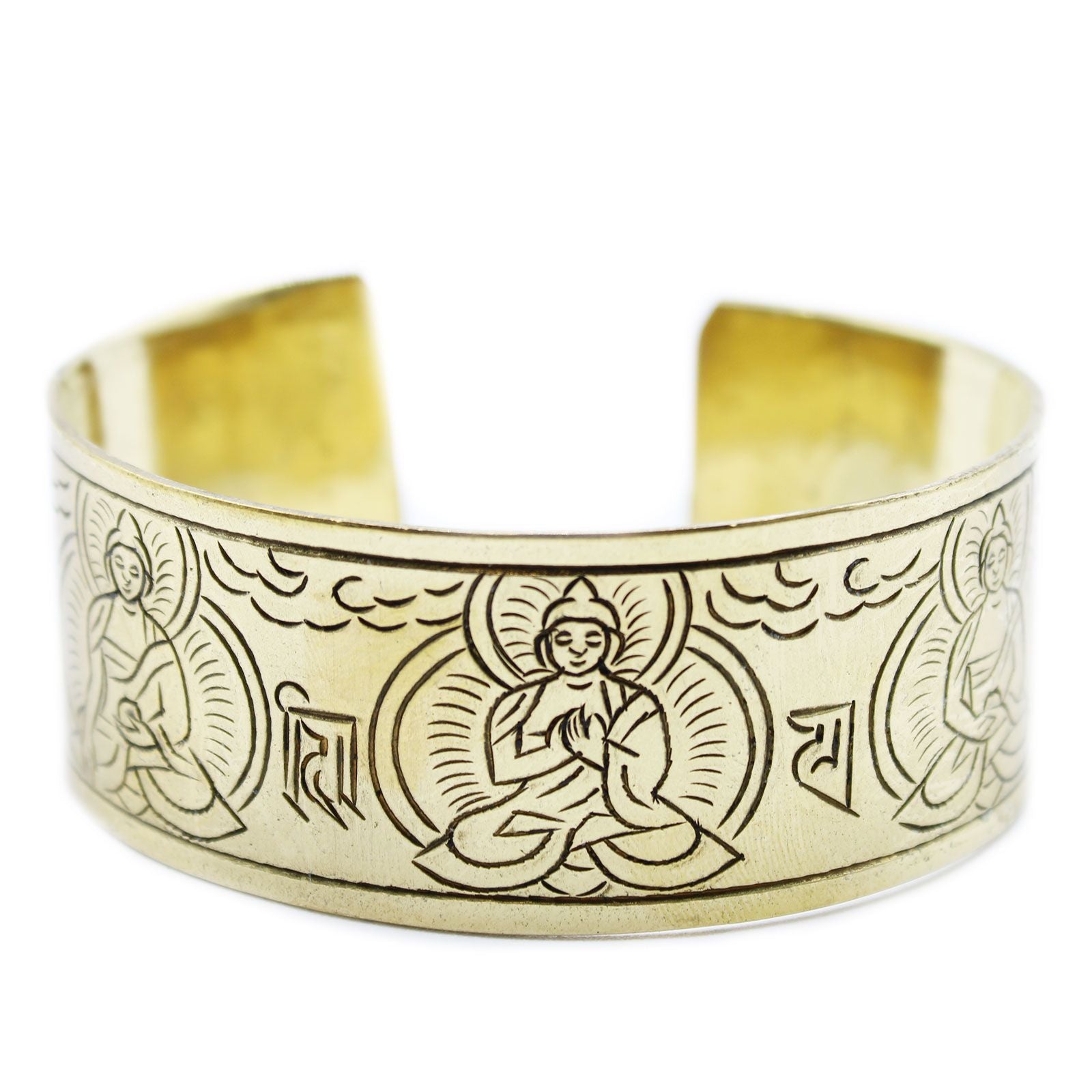 Pulsera Tibetana de Latón – Cinco Budas